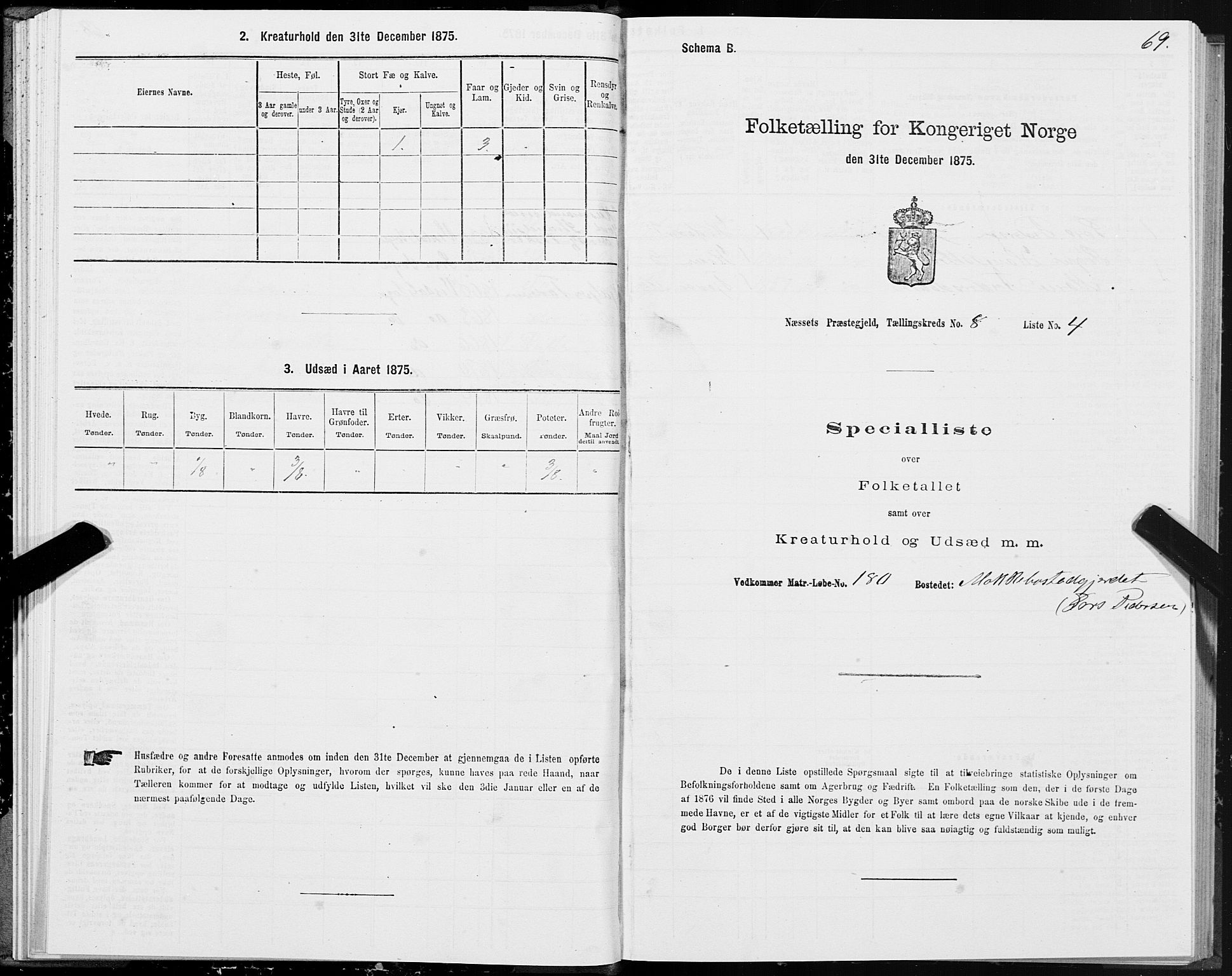 SAT, 1875 census for 1543P Nesset, 1875, p. 4069