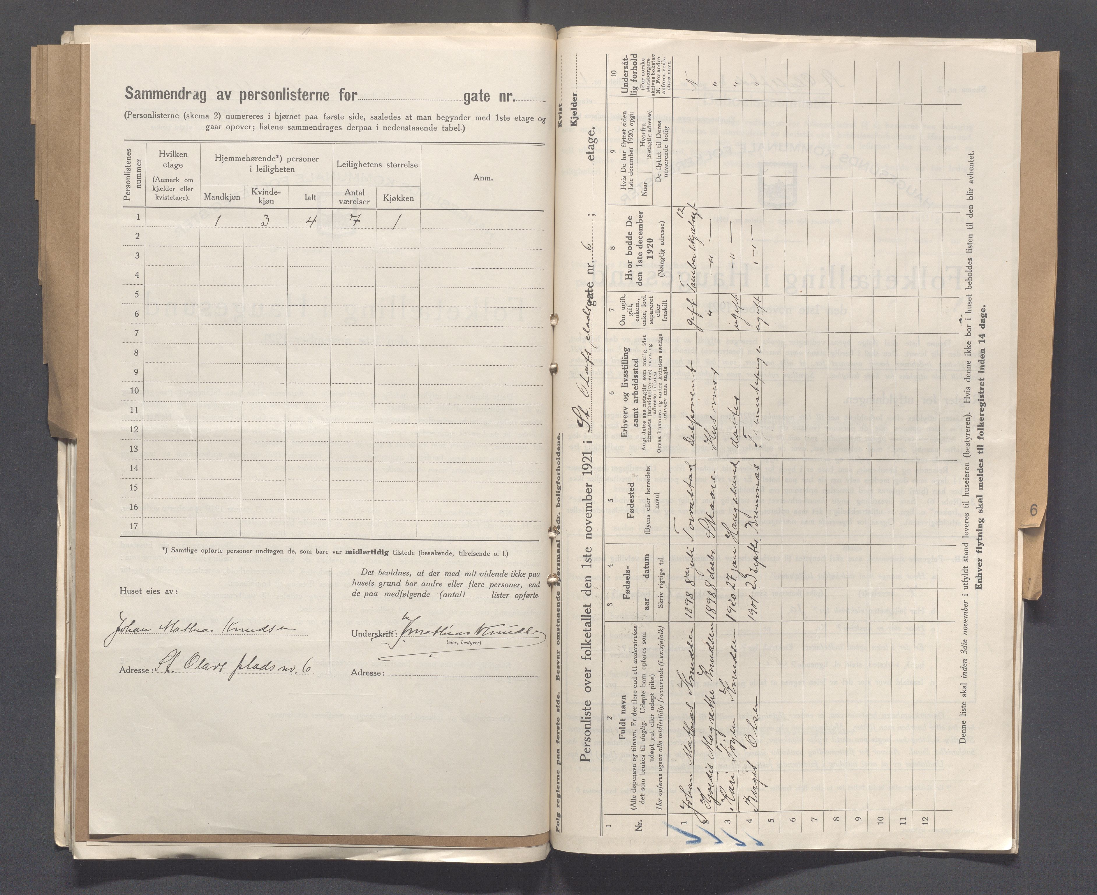 IKAR, Local census 1.11.1921 for Haugesund, 1921, p. 4317