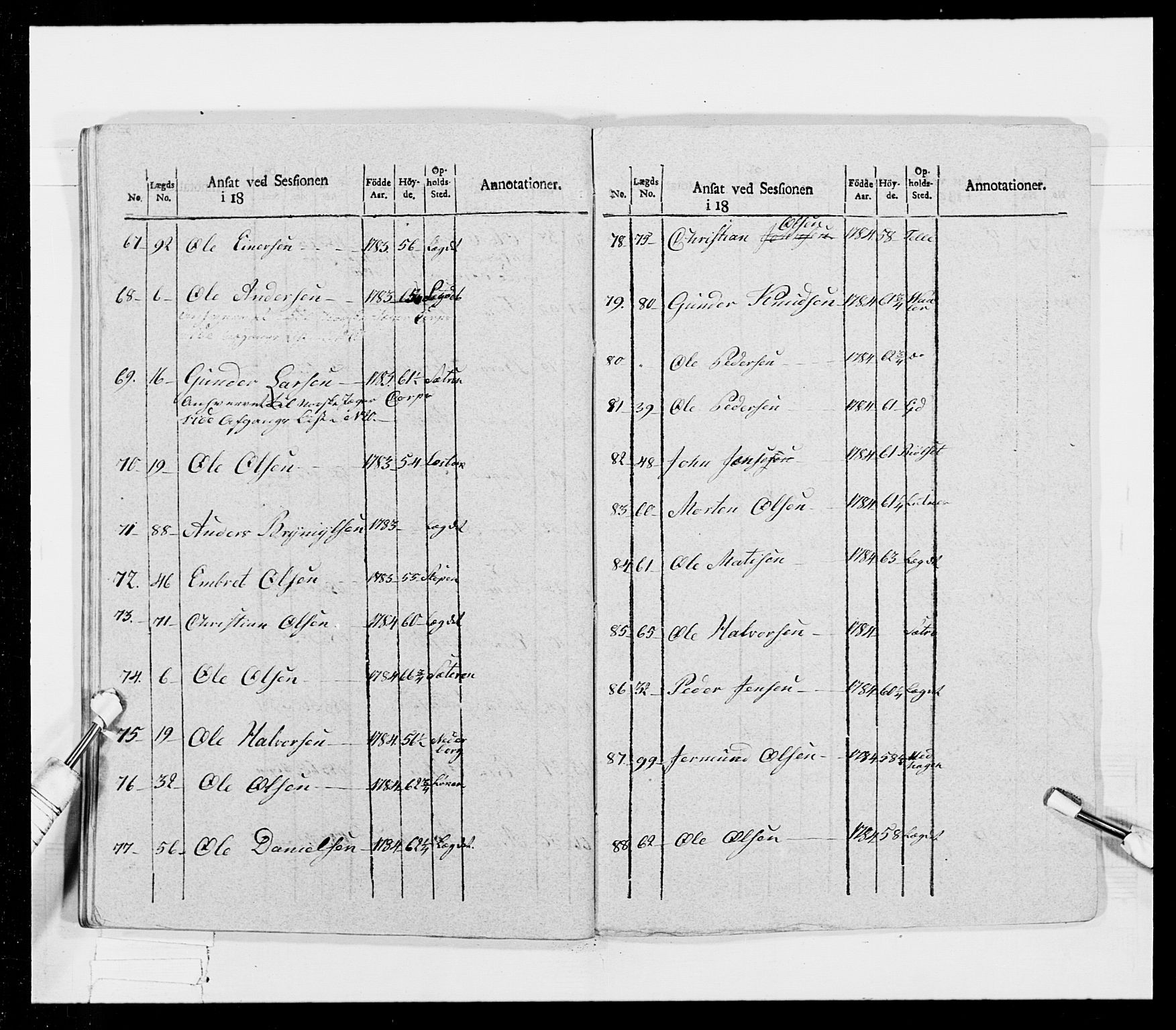 Generalitets- og kommissariatskollegiet, Det kongelige norske kommissariatskollegium, AV/RA-EA-5420/E/Eh/L0026: Skiløperkompaniene, 1805-1810, p. 183