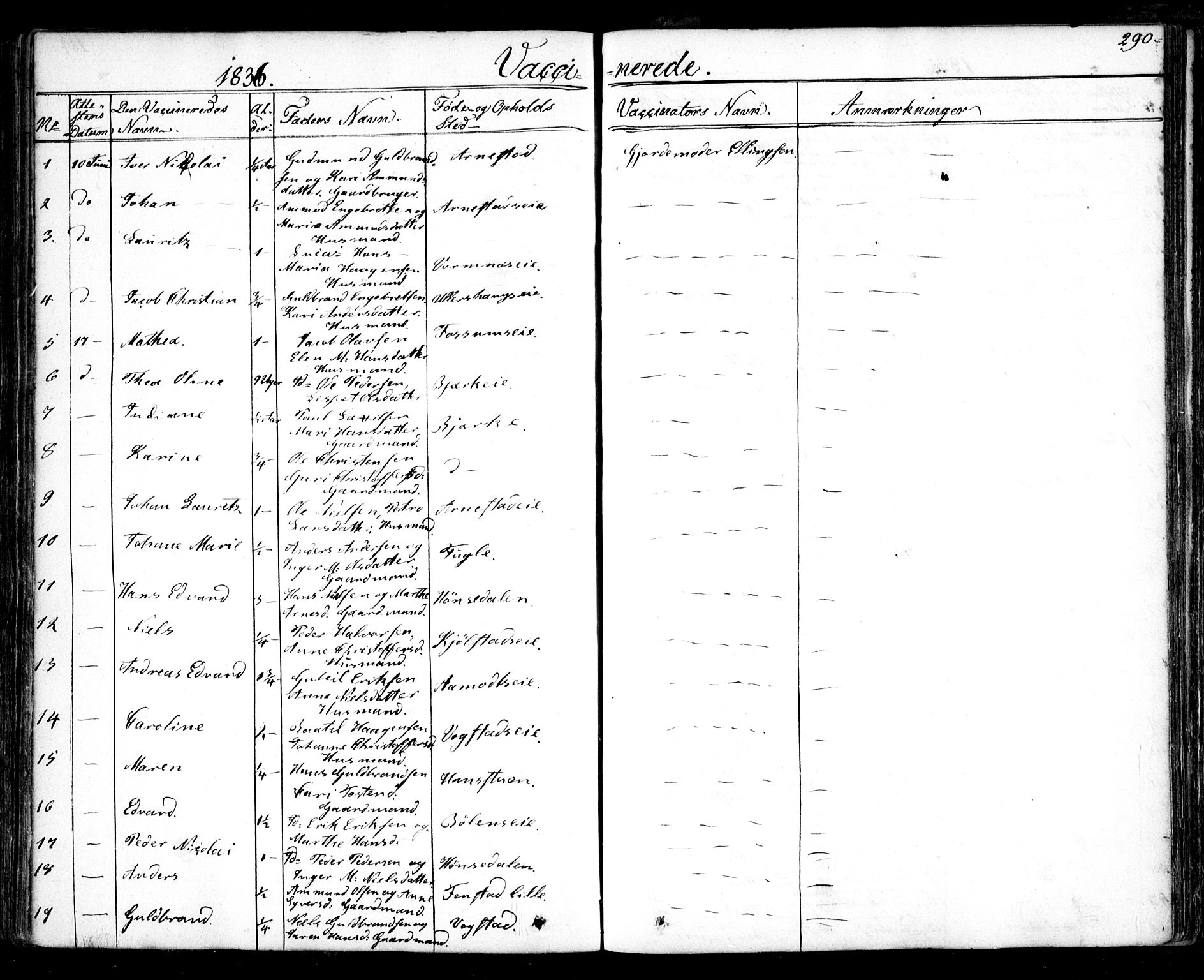 Nes prestekontor Kirkebøker, SAO/A-10410/F/Fa/L0006: Parish register (official) no. I 6, 1833-1845, p. 290
