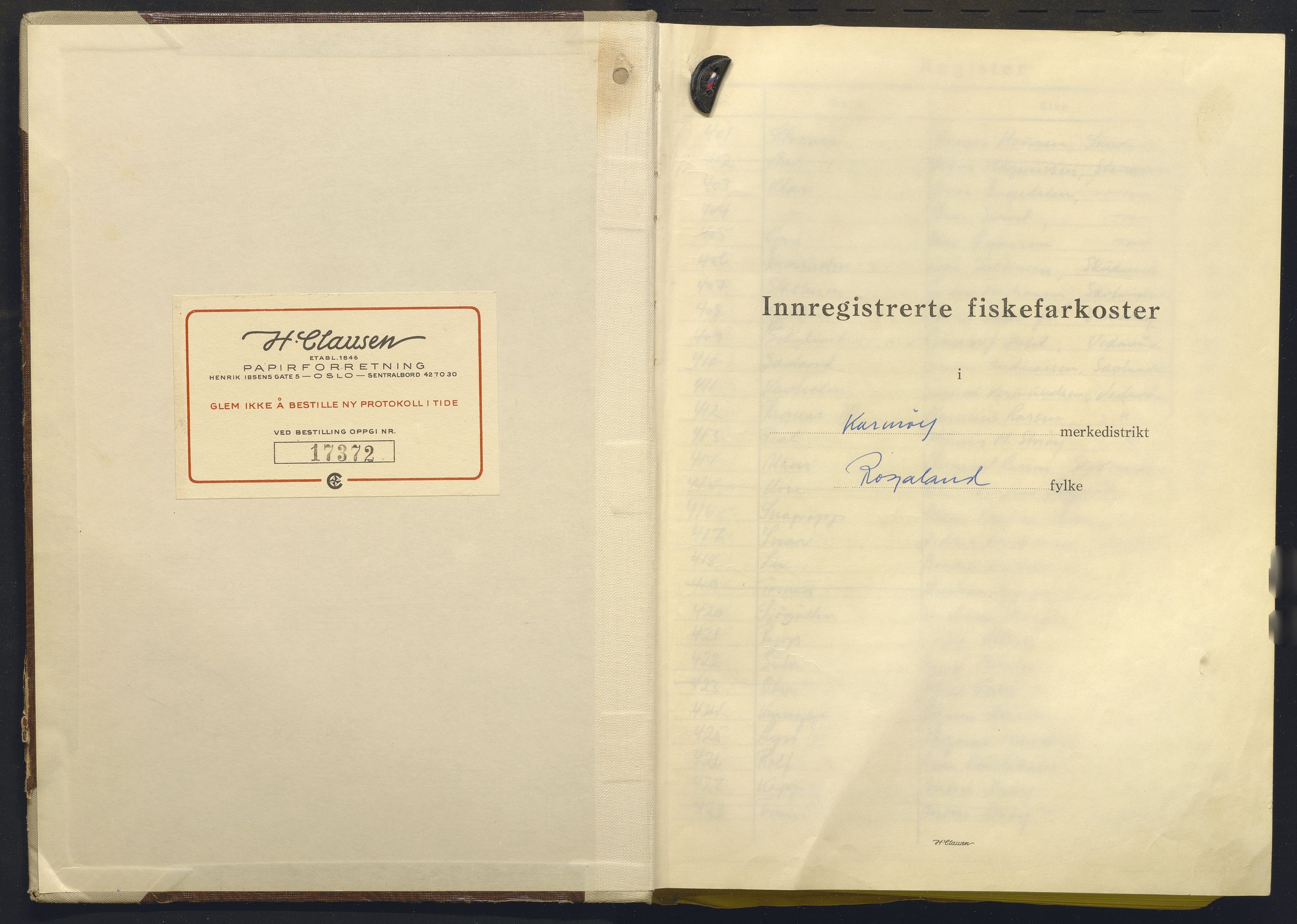 Fiskeridirektoratet - 1 Adm. ledelse - 13 Båtkontoret, AV/SAB-A-2003/I/Ia/Iai/L0054: 135.0920/2 Merkeprotokoll - Karmøy, 1964-1967