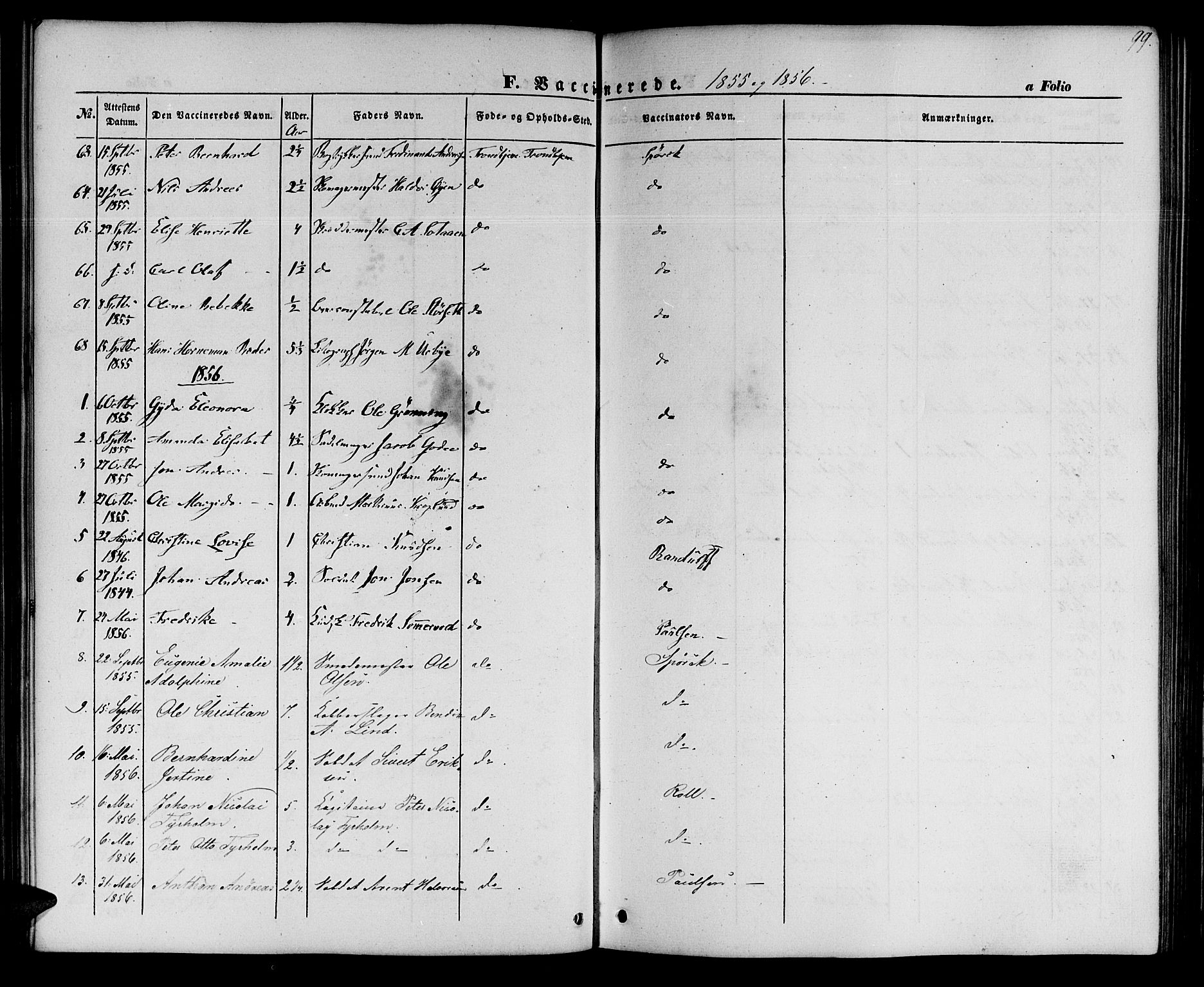 Ministerialprotokoller, klokkerbøker og fødselsregistre - Sør-Trøndelag, SAT/A-1456/602/L0113: Parish register (official) no. 602A11, 1849-1861, p. 99