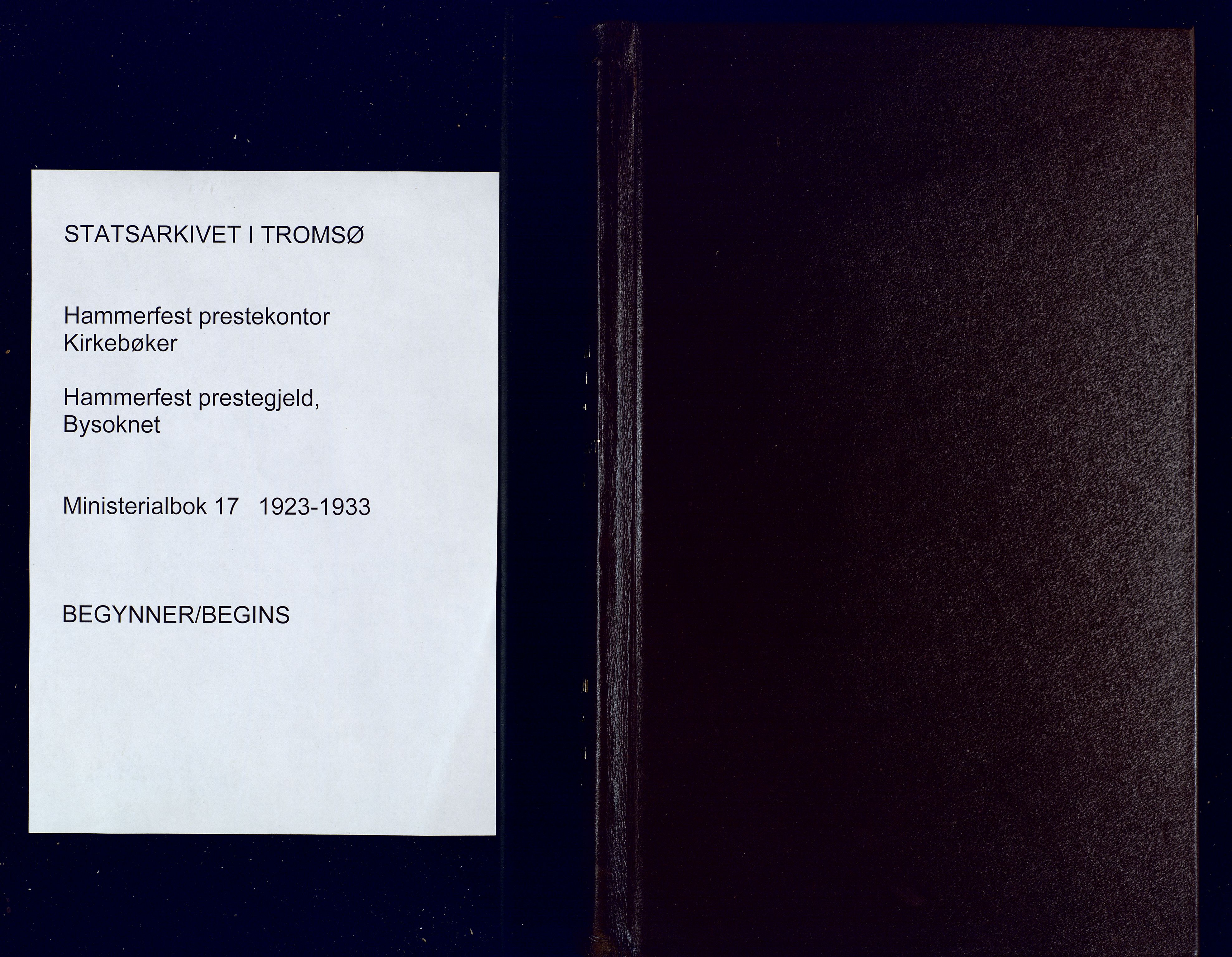 Hammerfest sokneprestkontor, SATØ/S-1347: Parish register (official) no. 17, 1923-1933
