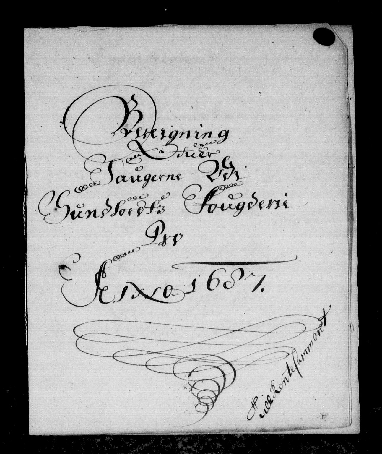 Rentekammeret inntil 1814, Reviderte regnskaper, Stiftamtstueregnskaper, Bergen stiftamt, RA/EA-6043/R/Rc/L0084: Bergen stiftamt, 1687