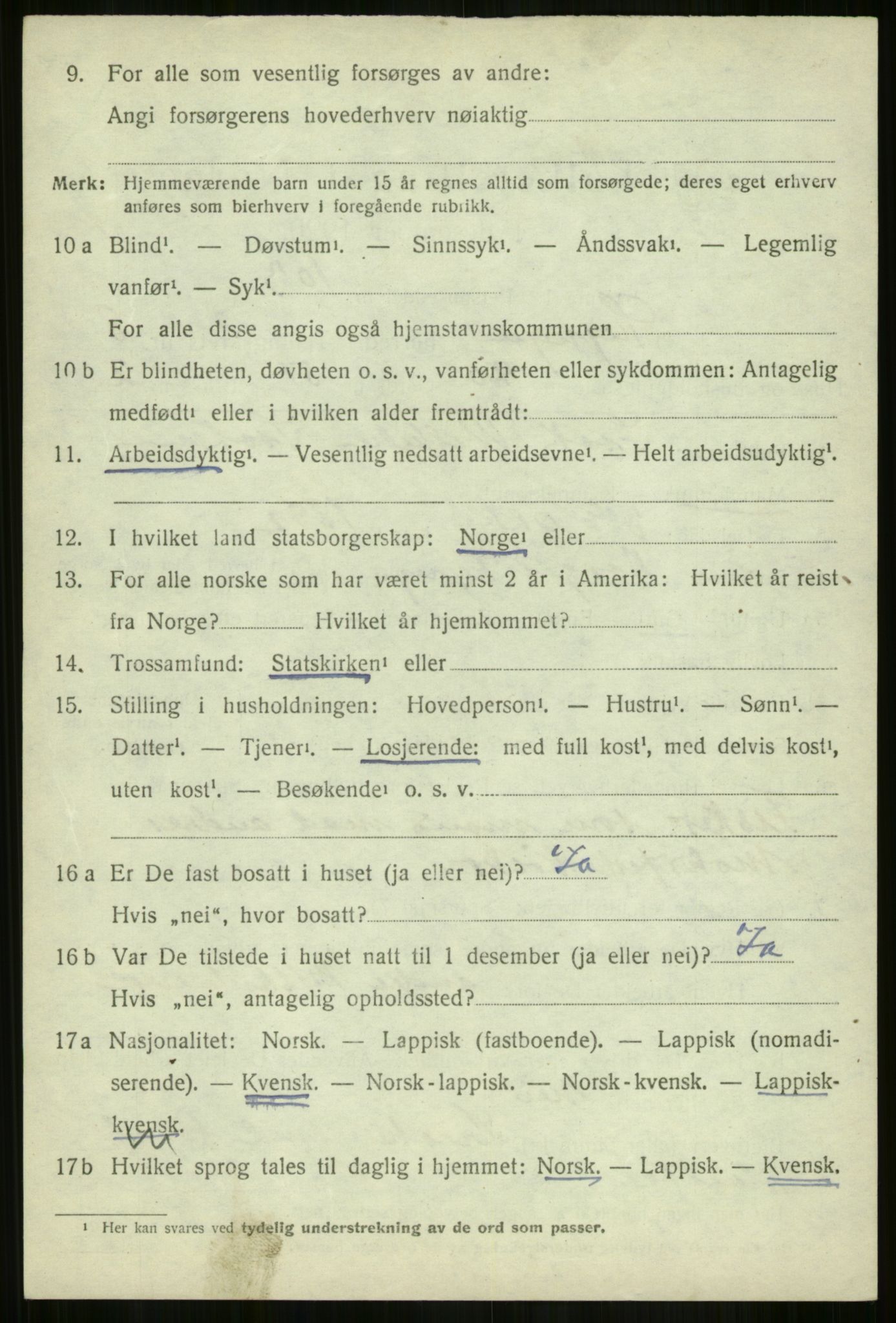 SATØ, 1920 census for Lyngen, 1920, p. 7548