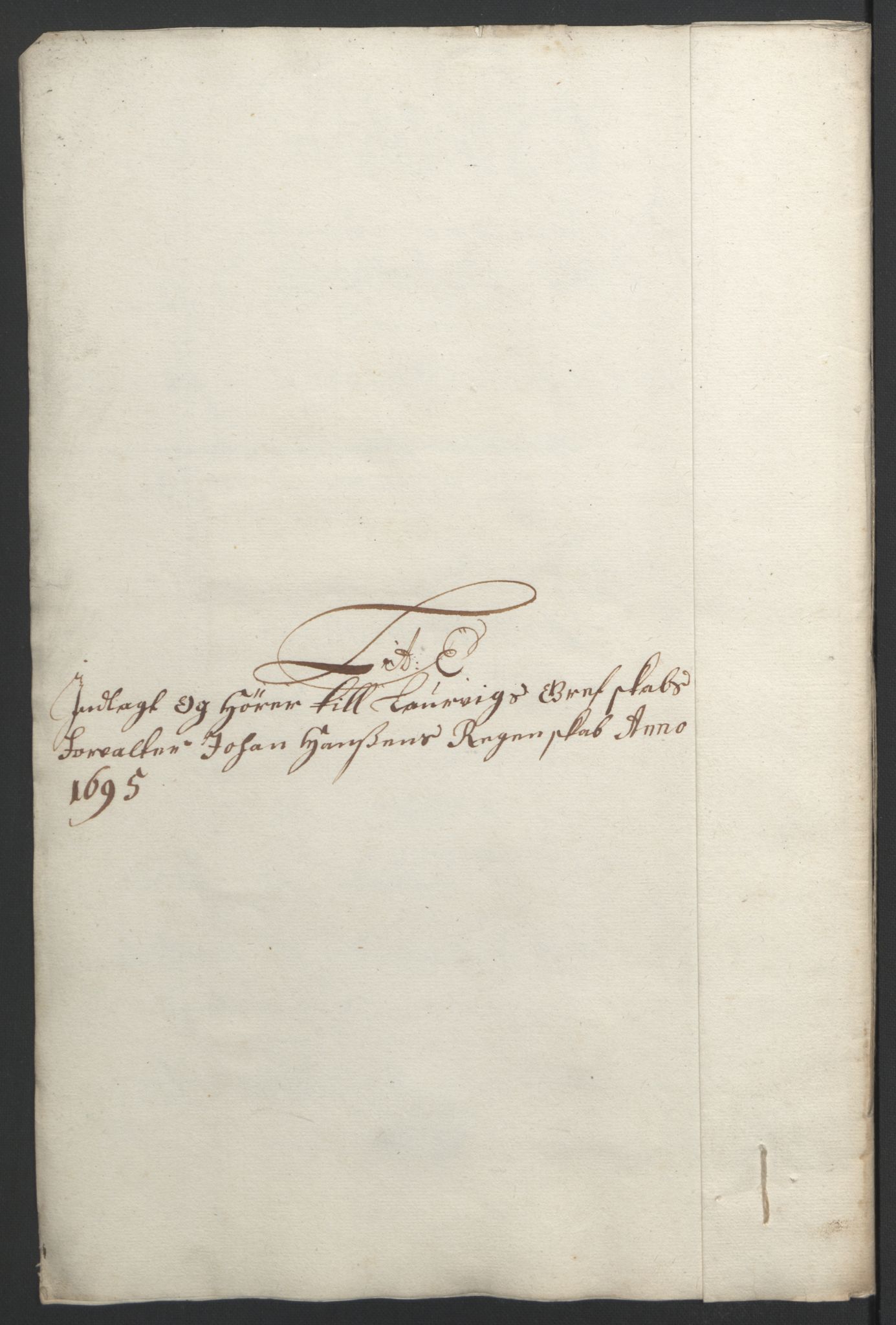 Rentekammeret inntil 1814, Reviderte regnskaper, Fogderegnskap, AV/RA-EA-4092/R33/L1974: Fogderegnskap Larvik grevskap, 1693-1695, p. 282