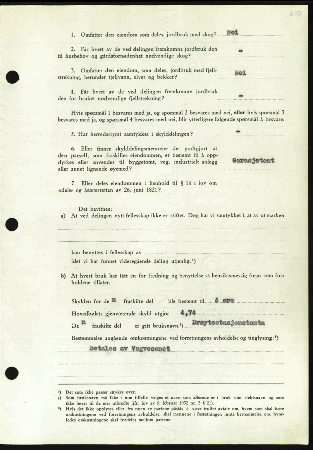 Nordmøre sorenskriveri, AV/SAT-A-4132/1/2/2Ca: Mortgage book no. A112, 1949-1949, Diary no: : 3011/1949