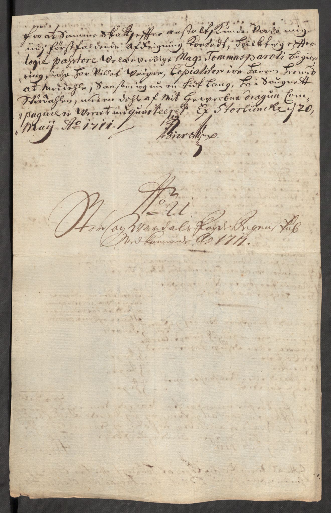 Rentekammeret inntil 1814, Reviderte regnskaper, Fogderegnskap, AV/RA-EA-4092/R62/L4201: Fogderegnskap Stjørdal og Verdal, 1711, p. 496