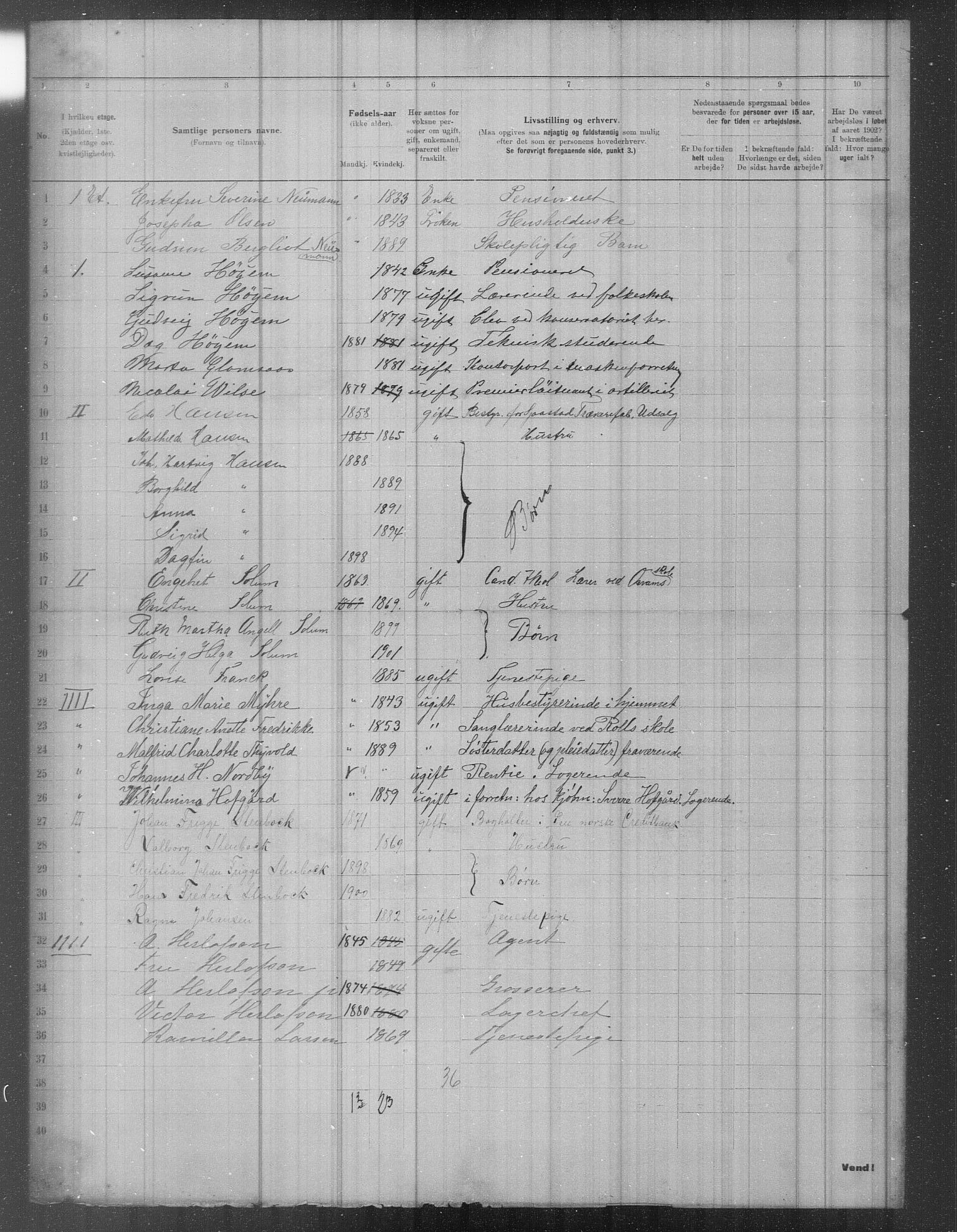 OBA, Municipal Census 1902 for Kristiania, 1902, p. 711