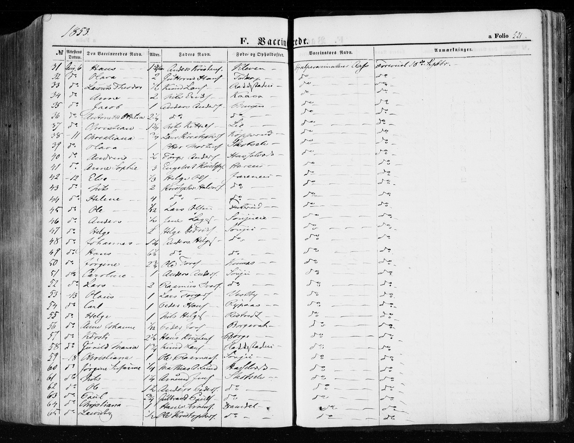 Eiker kirkebøker, AV/SAKO-A-4/F/Fa/L0014: Parish register (official) no. I 14, 1846-1854, p. 521