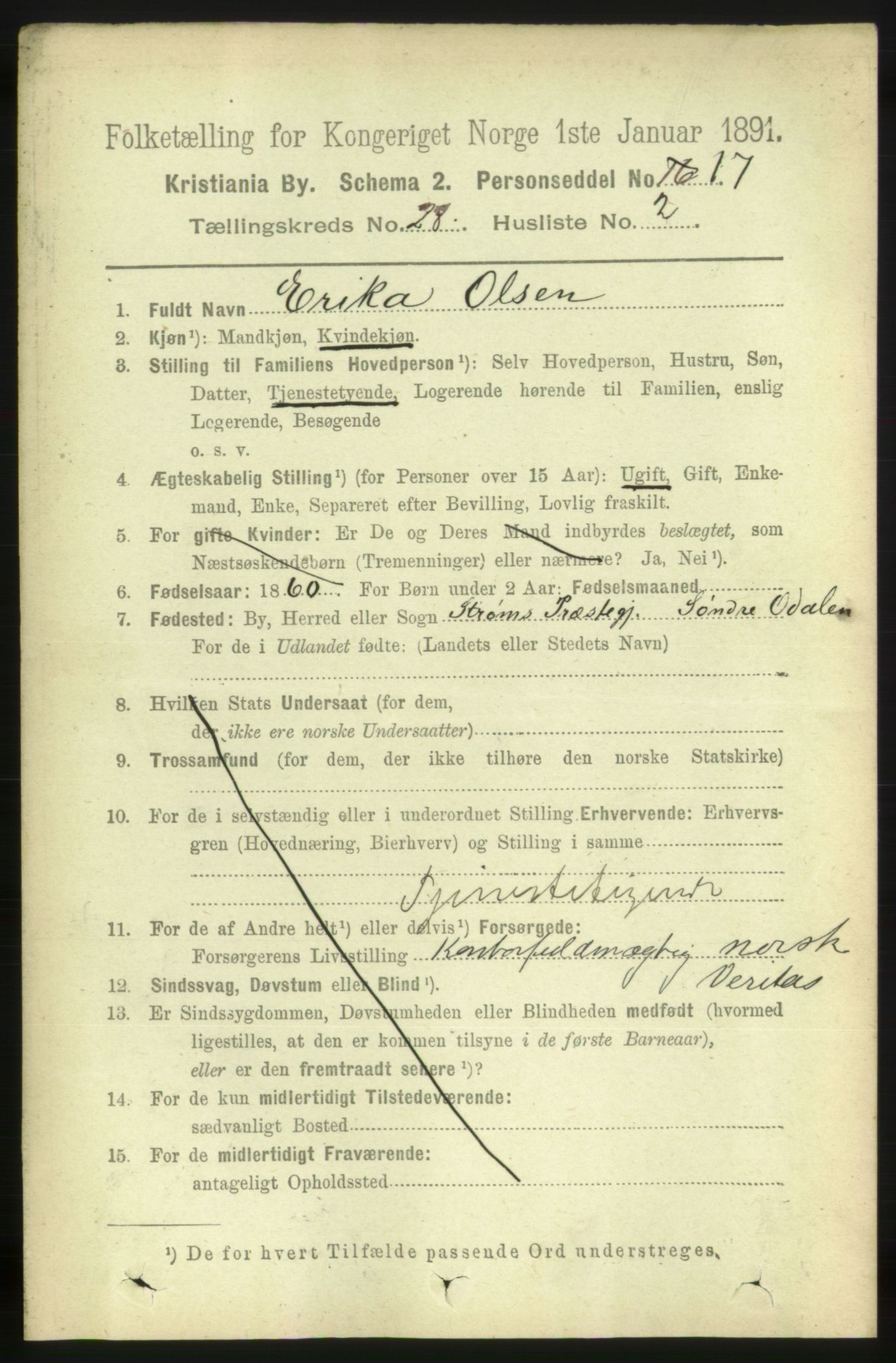 RA, 1891 census for 0301 Kristiania, 1891, p. 14340