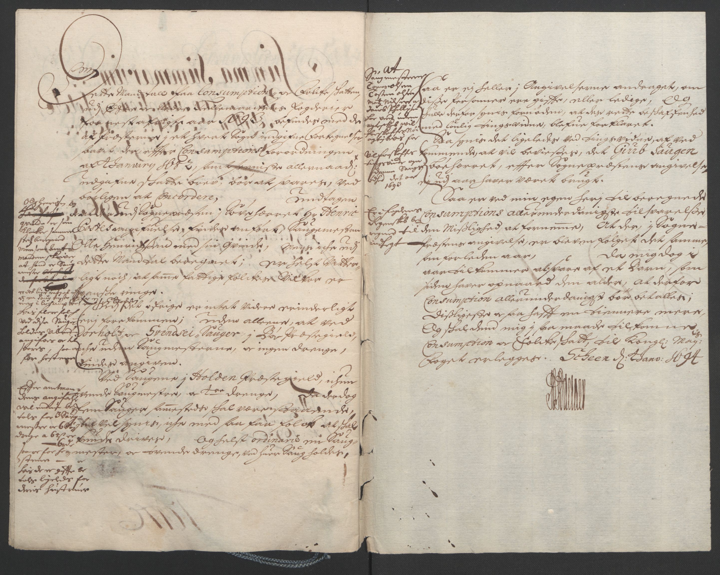 Rentekammeret inntil 1814, Reviderte regnskaper, Fogderegnskap, AV/RA-EA-4092/R35/L2091: Fogderegnskap Øvre og Nedre Telemark, 1690-1693, p. 293