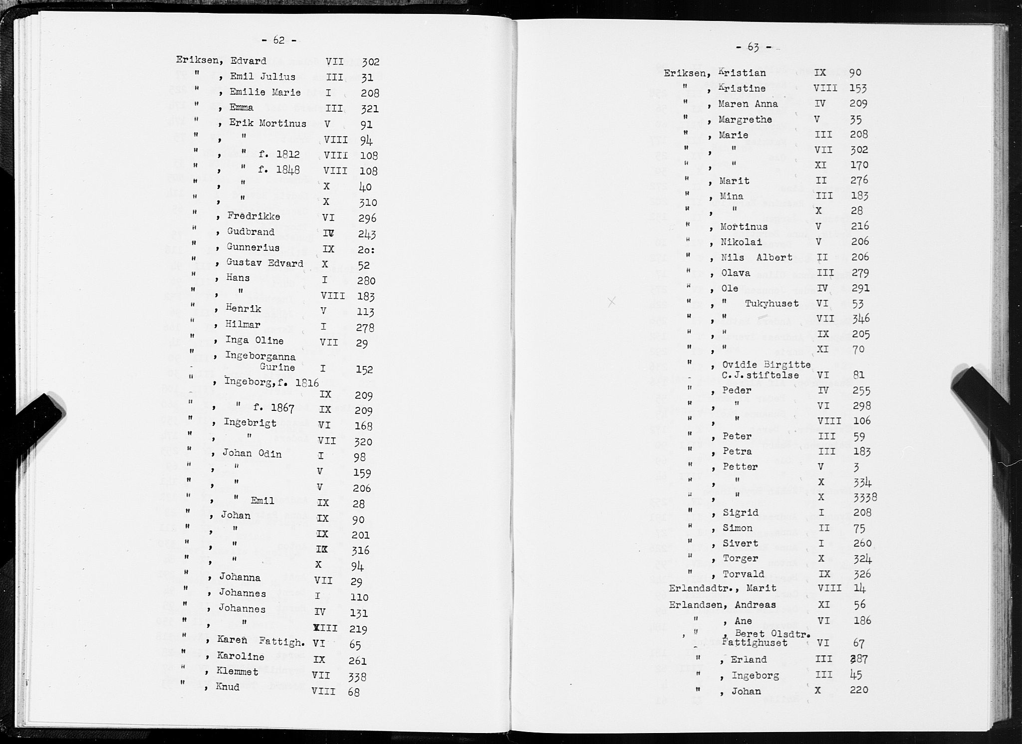 SAT, 1875 census for 1601 Trondheim, 1875, p. 62-63