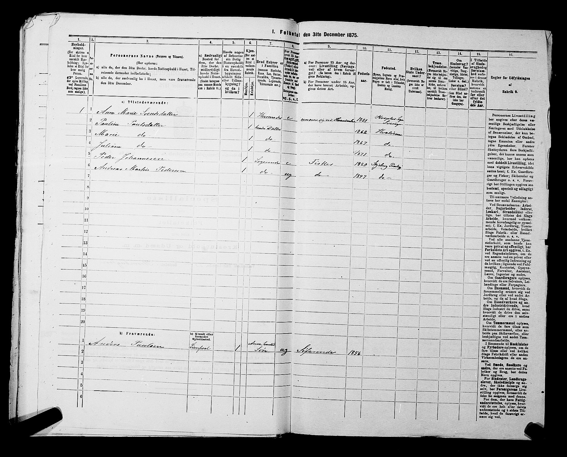 RA, 1875 census for 0111P Hvaler, 1875, p. 431