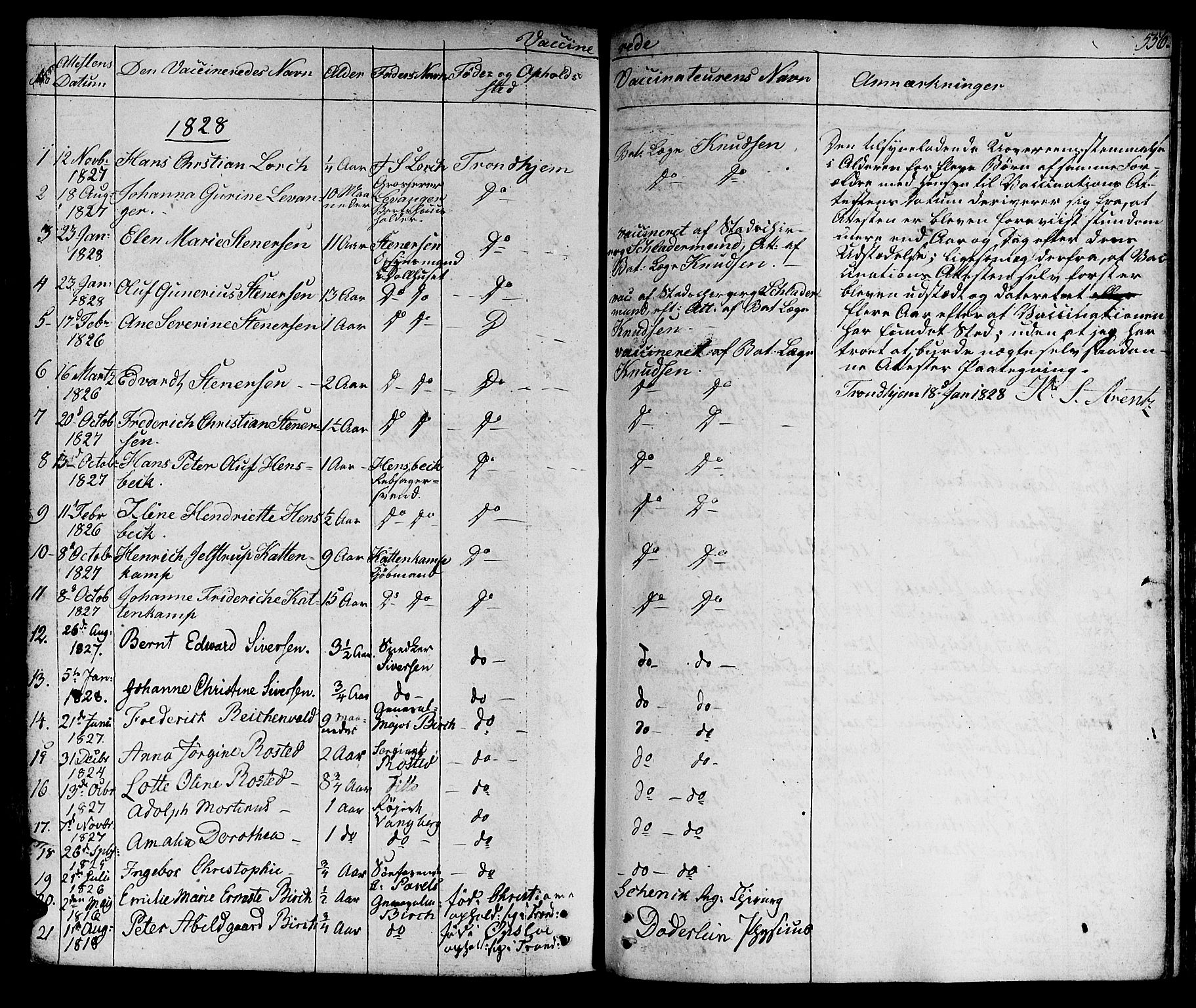 Ministerialprotokoller, klokkerbøker og fødselsregistre - Sør-Trøndelag, SAT/A-1456/601/L0045: Parish register (official) no. 601A13, 1821-1831, p. 556