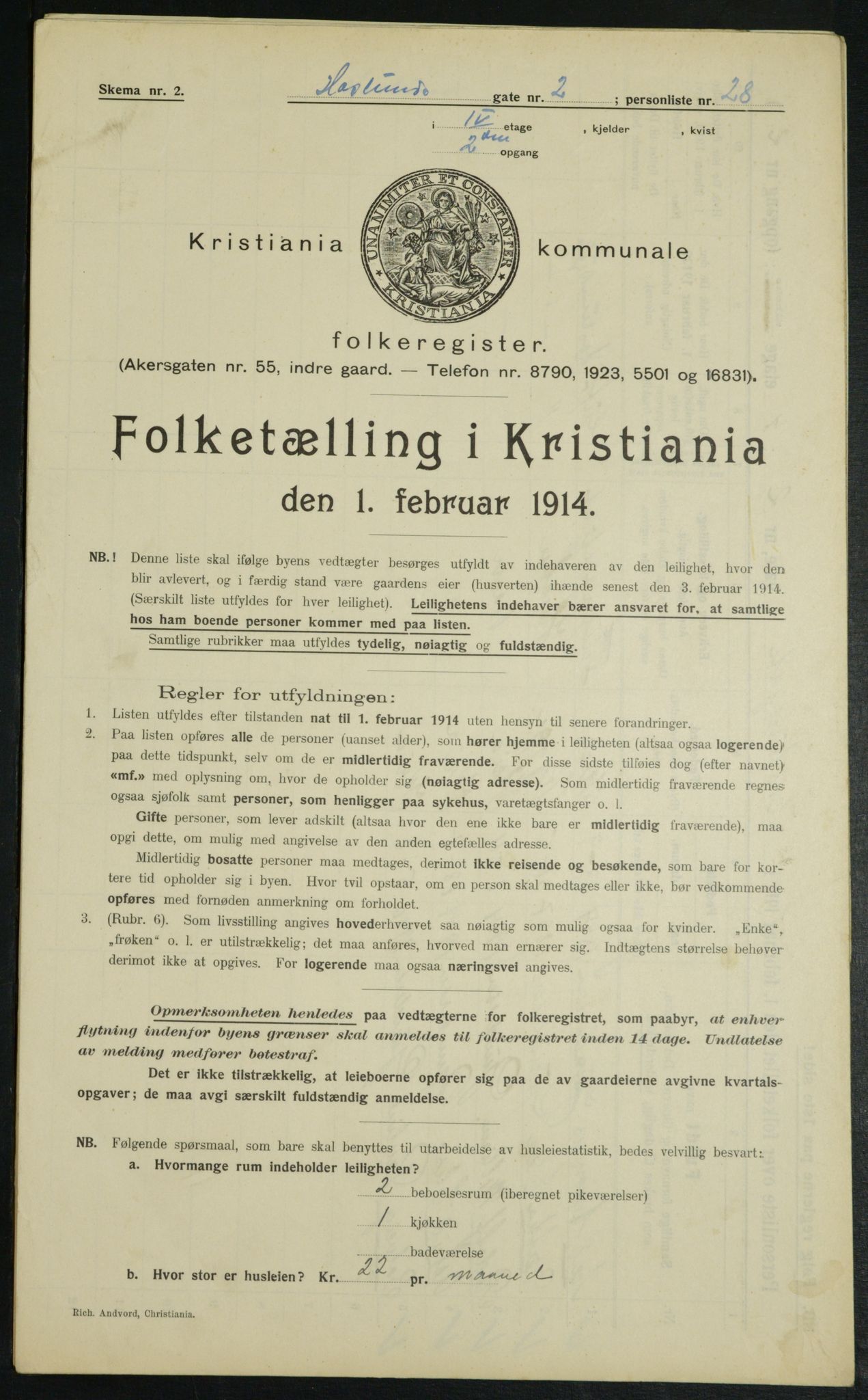 OBA, Municipal Census 1914 for Kristiania, 1914, p. 26858