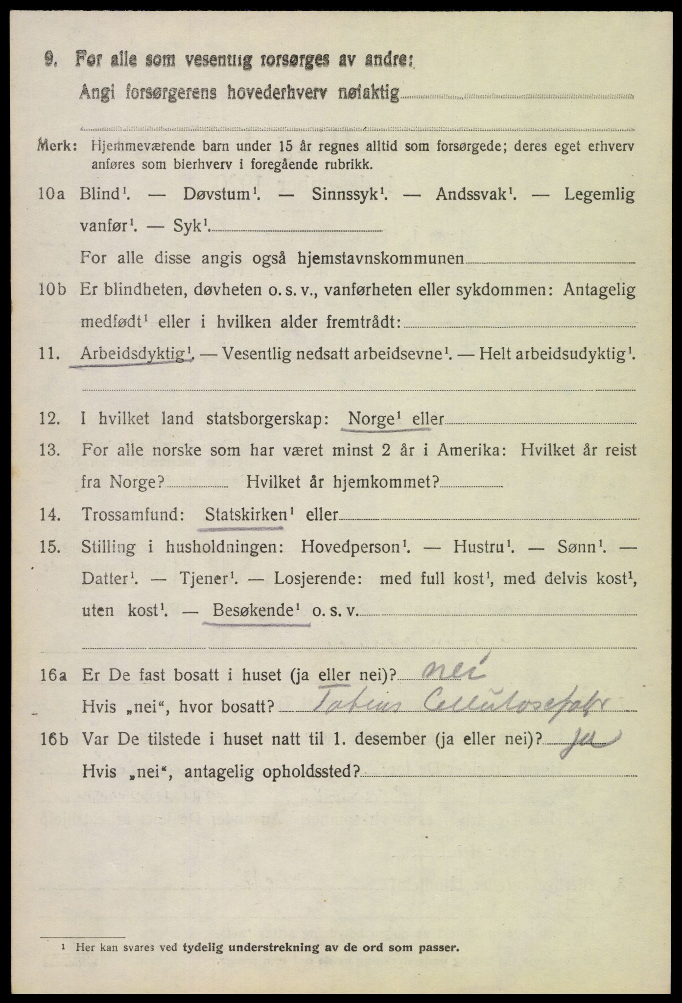 SAH, 1920 census for Vardal, 1920, p. 3390