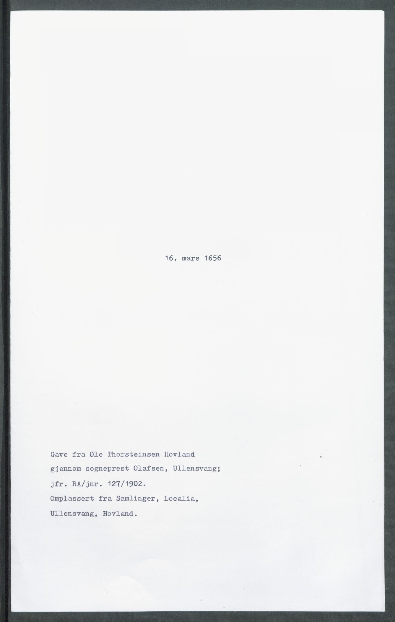 Riksarkivets diplomsamling, RA/EA-5965/F02/L0166: Dokumenter, 1654-1656, p. 192