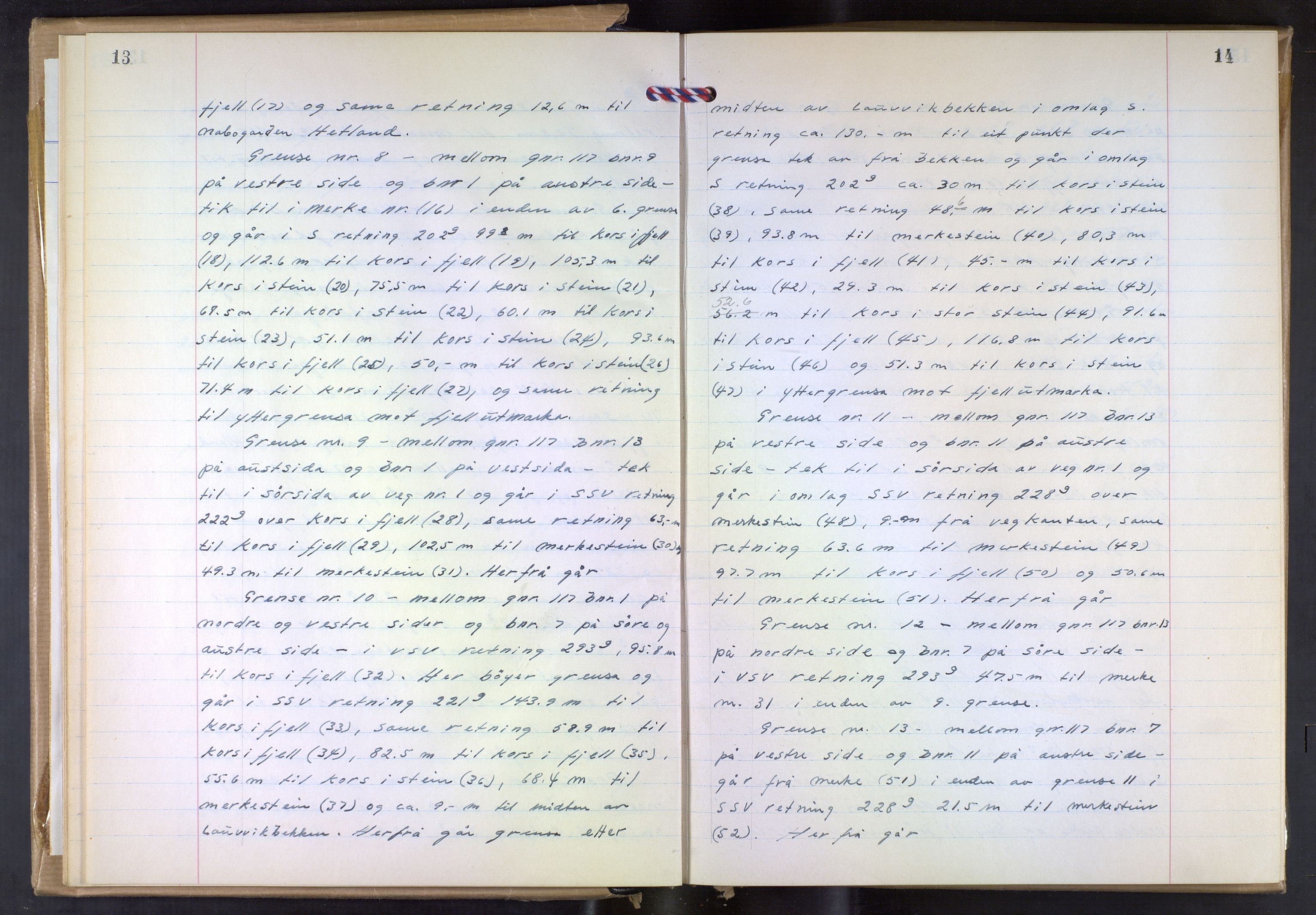 Hordaland jordskiftedøme - VII Indre Sunnhordland jordskiftedistrikt, AV/SAB-A-7401/A/Aa/L0031: Forhandlingsprotokoll, 1960-1967, p. 13-14