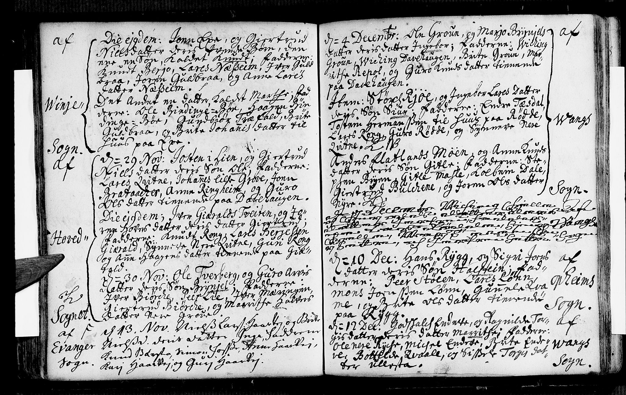 Voss sokneprestembete, AV/SAB-A-79001/H/Haa: Parish register (official) no. A 1, 1711-1721
