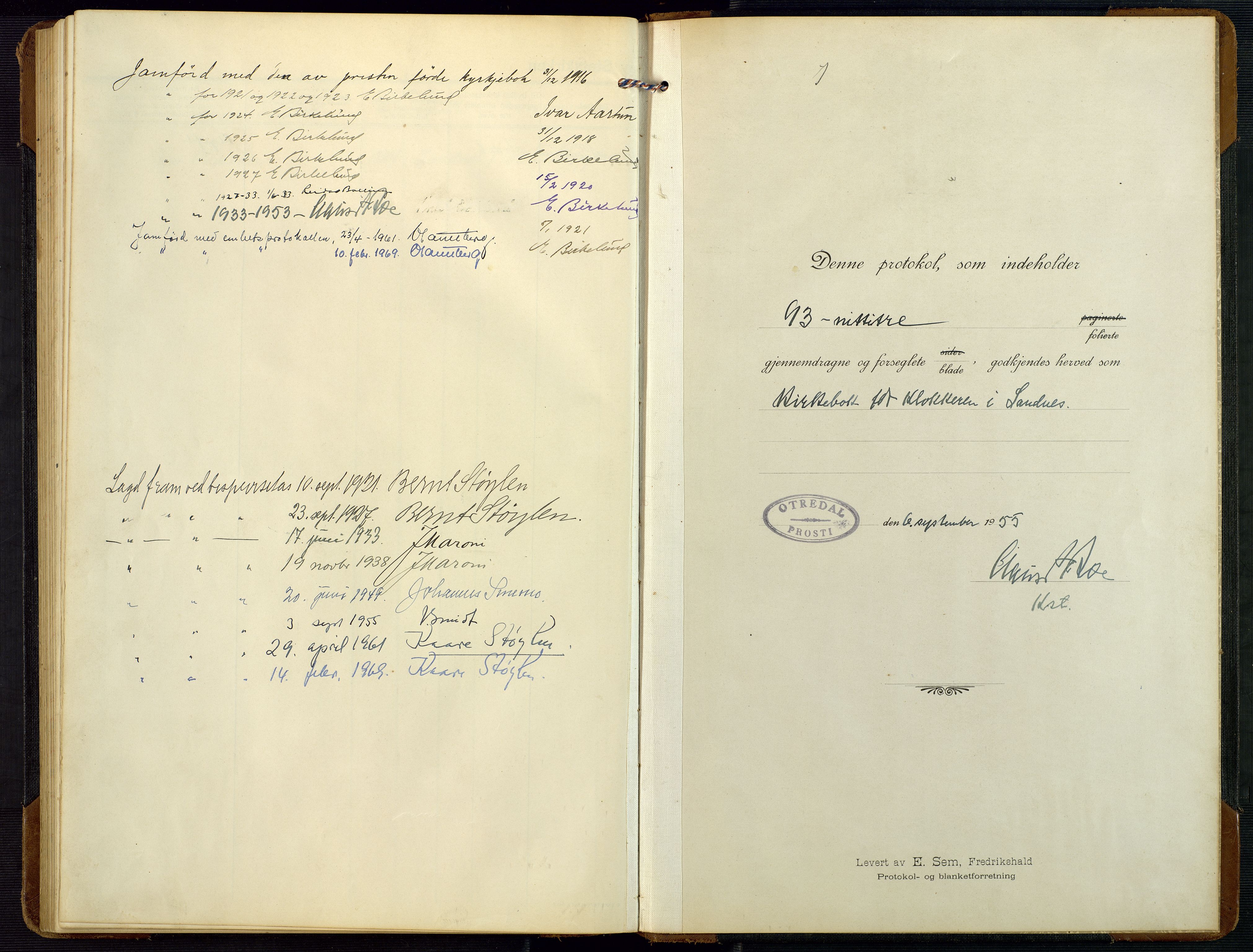 Bygland sokneprestkontor, SAK/1111-0006/F/Fb/Fbc/L0003: Parish register (copy) no. B 3, 1916-1975
