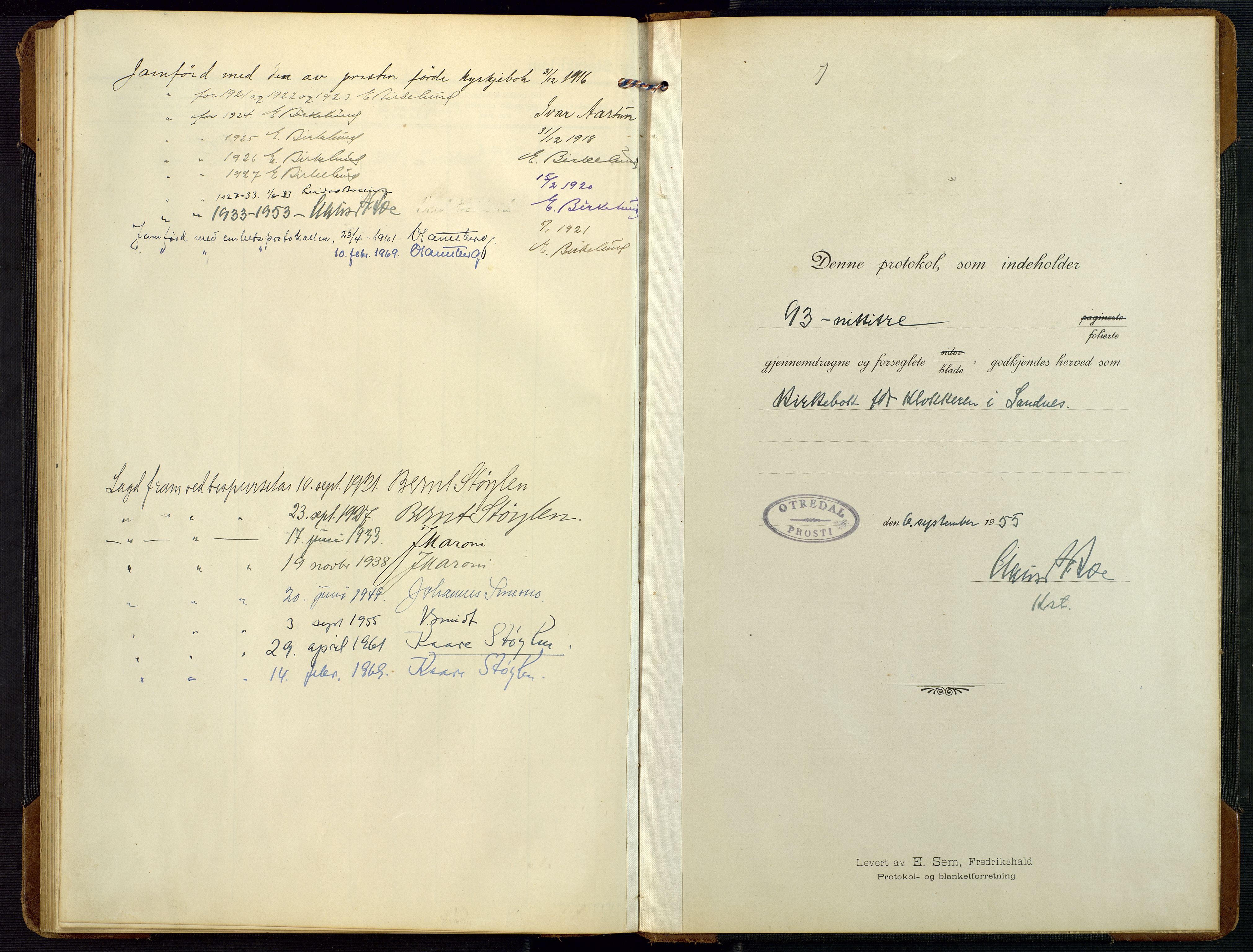 Bygland sokneprestkontor, AV/SAK-1111-0006/F/Fb/Fbc/L0003: Parish register (copy) no. B 3, 1916-1975