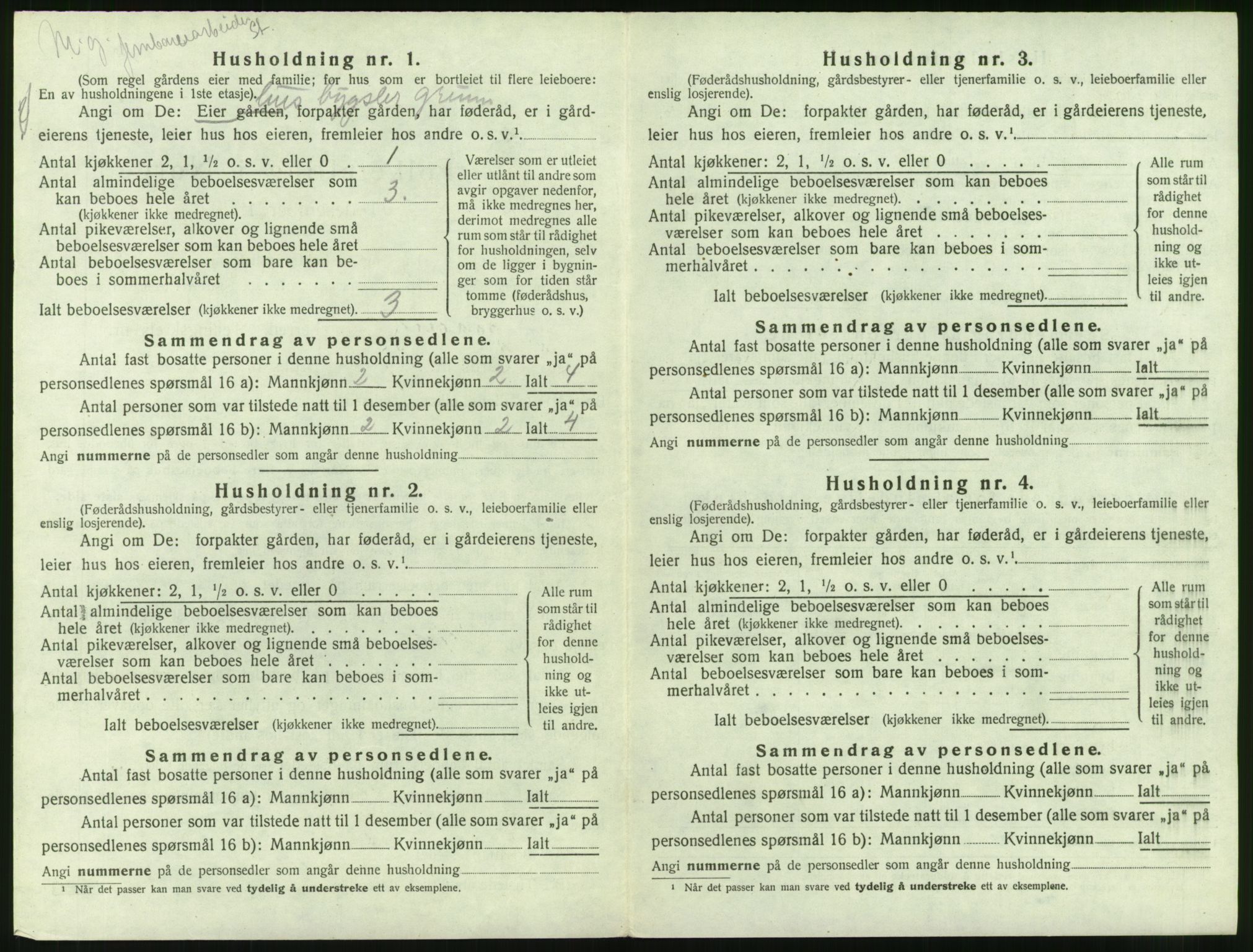 SAT, 1920 census for Grytten, 1920, p. 363