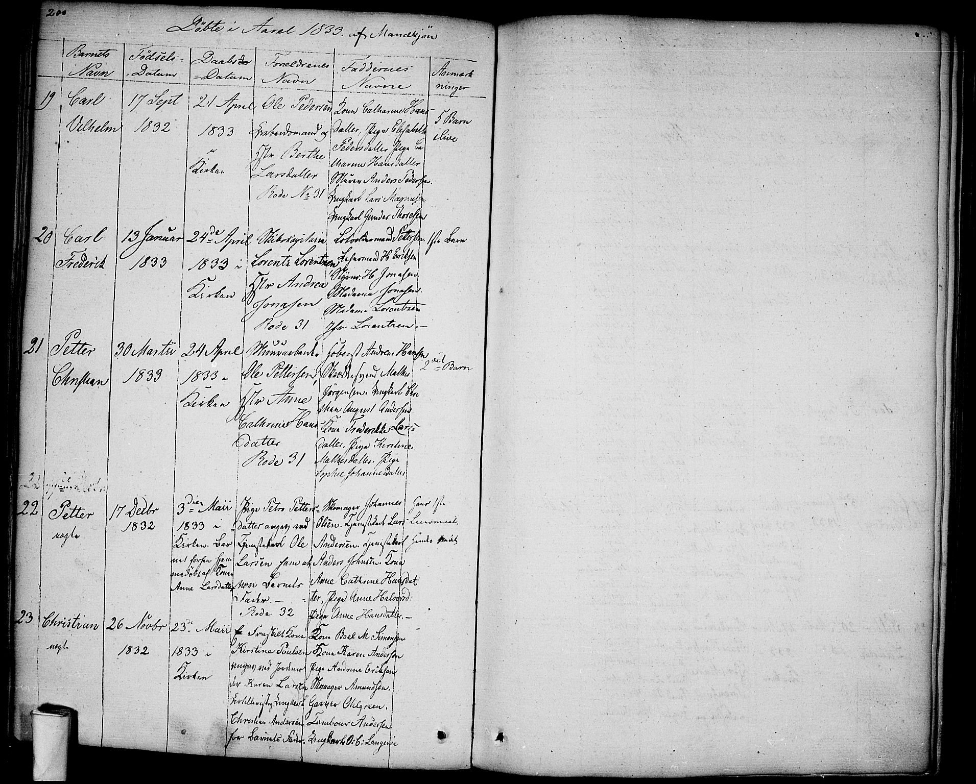 Halden prestekontor Kirkebøker, AV/SAO-A-10909/F/Fa/L0004: Parish register (official) no. I 4, 1823-1834, p. 200