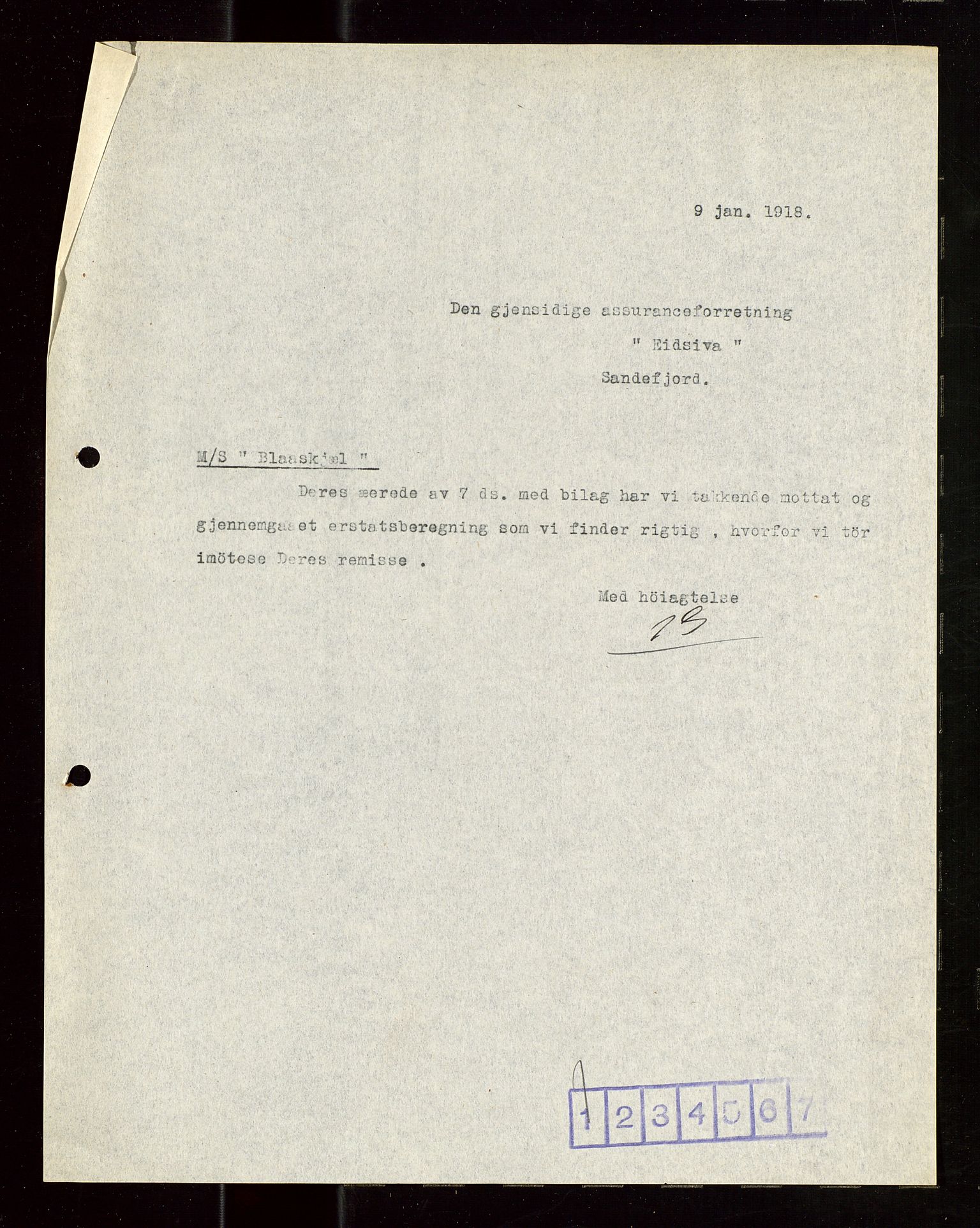 Pa 1521 - A/S Norske Shell, AV/SAST-A-101915/E/Ea/Eaa/L0022: Sjefskorrespondanse, 1918, p. 169