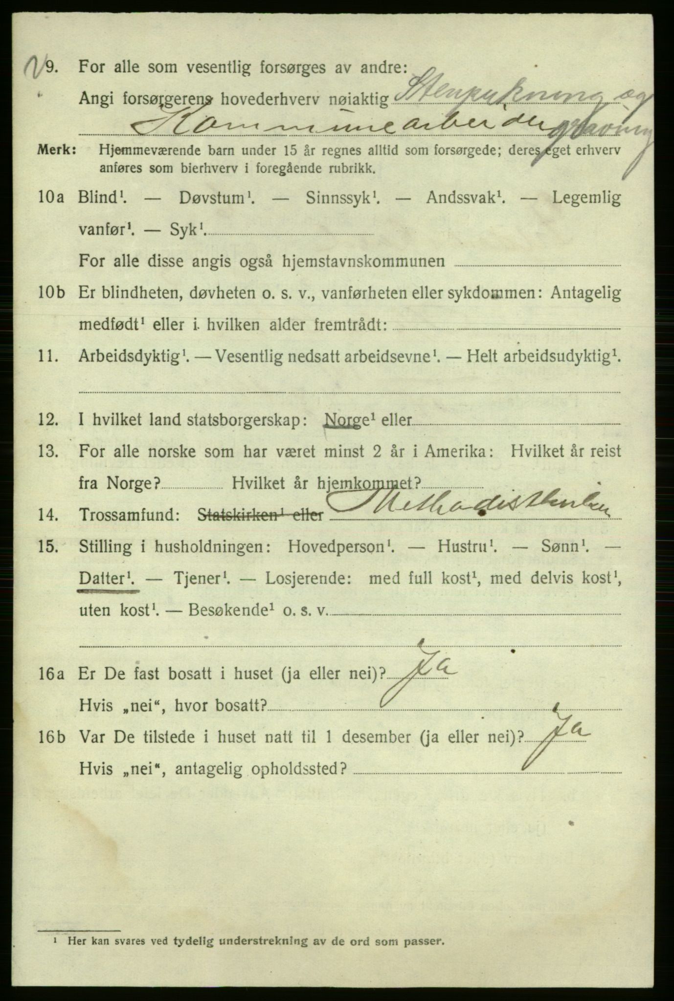 SAO, 1920 census for Fredrikshald, 1920, p. 17410