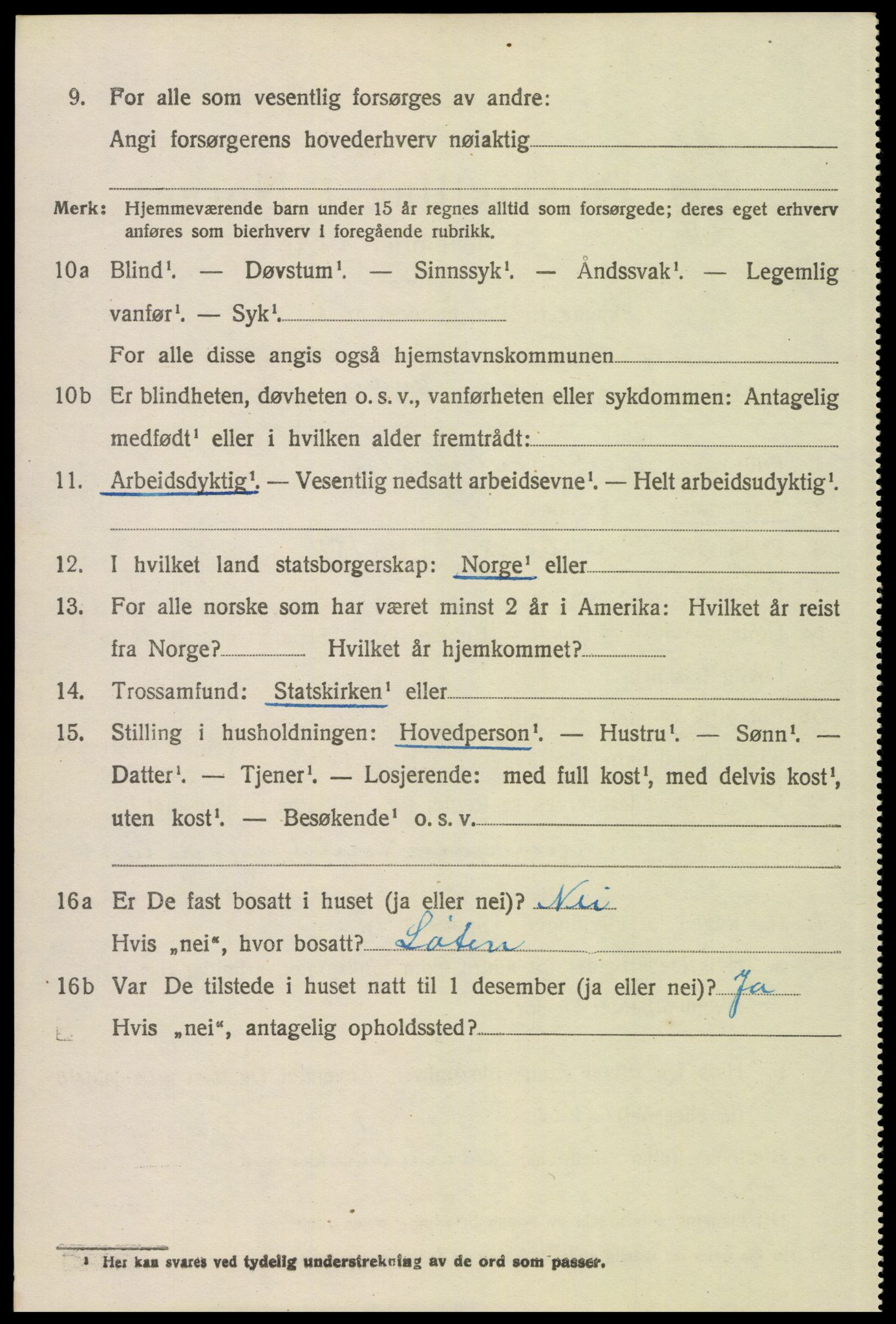 SAH, 1920 census for Elverum, 1920, p. 6639