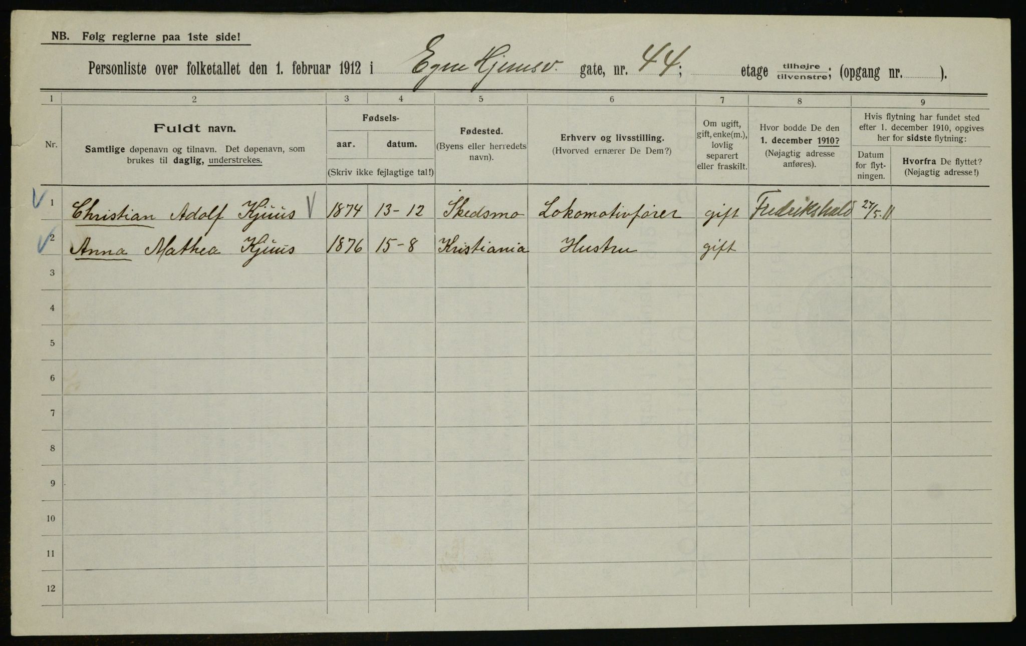 OBA, Municipal Census 1912 for Kristiania, 1912, p. 18896