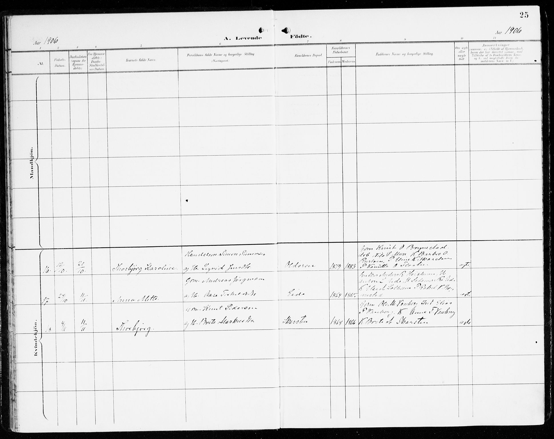 Innvik sokneprestembete, AV/SAB-A-80501: Parish register (official) no. C 2, 1900-1920, p. 25