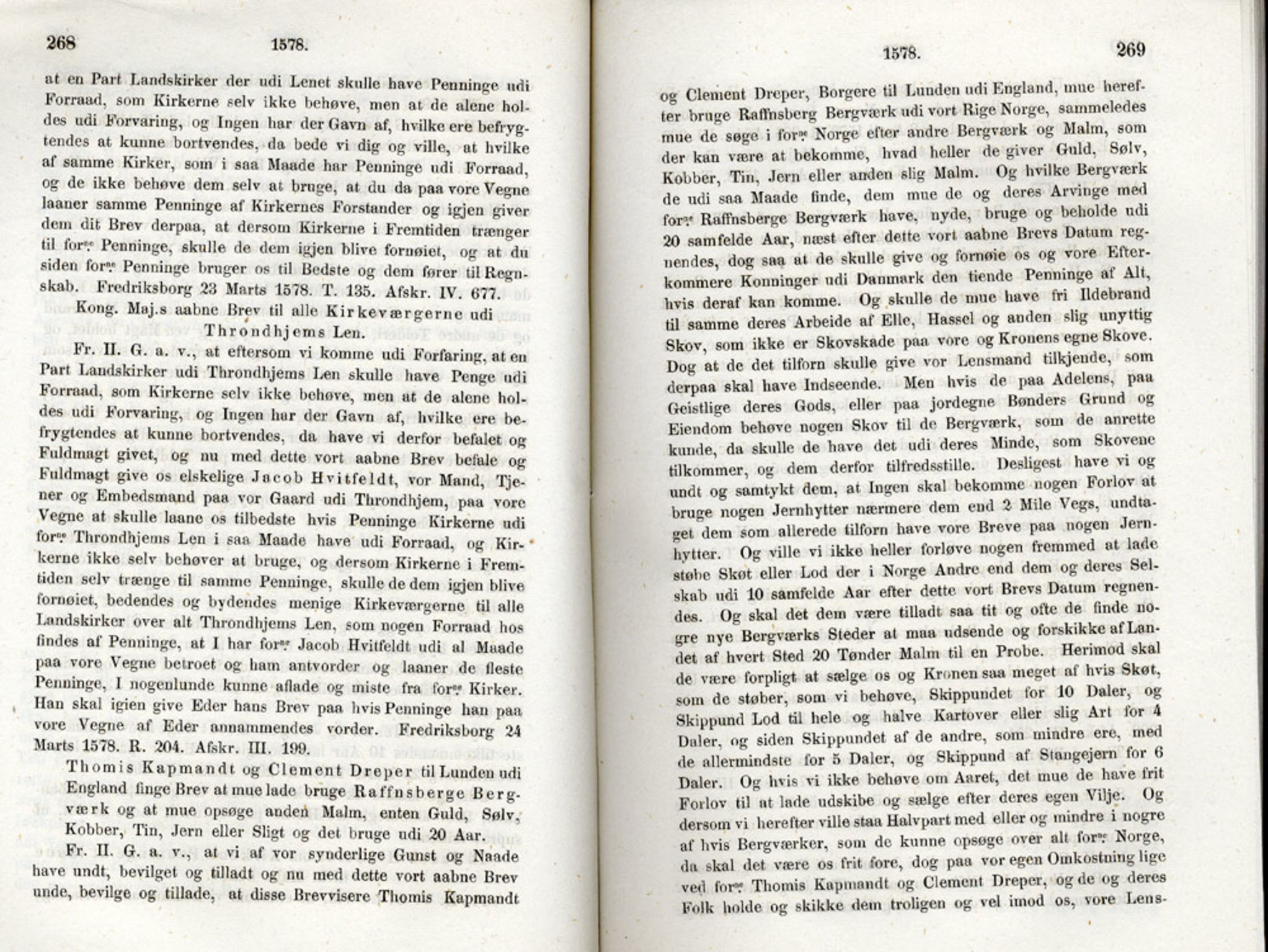 Publikasjoner utgitt av Det Norske Historiske Kildeskriftfond, PUBL/-/-/-: Norske Rigs-Registranter, bind 2, 1572-1588, p. 268-269