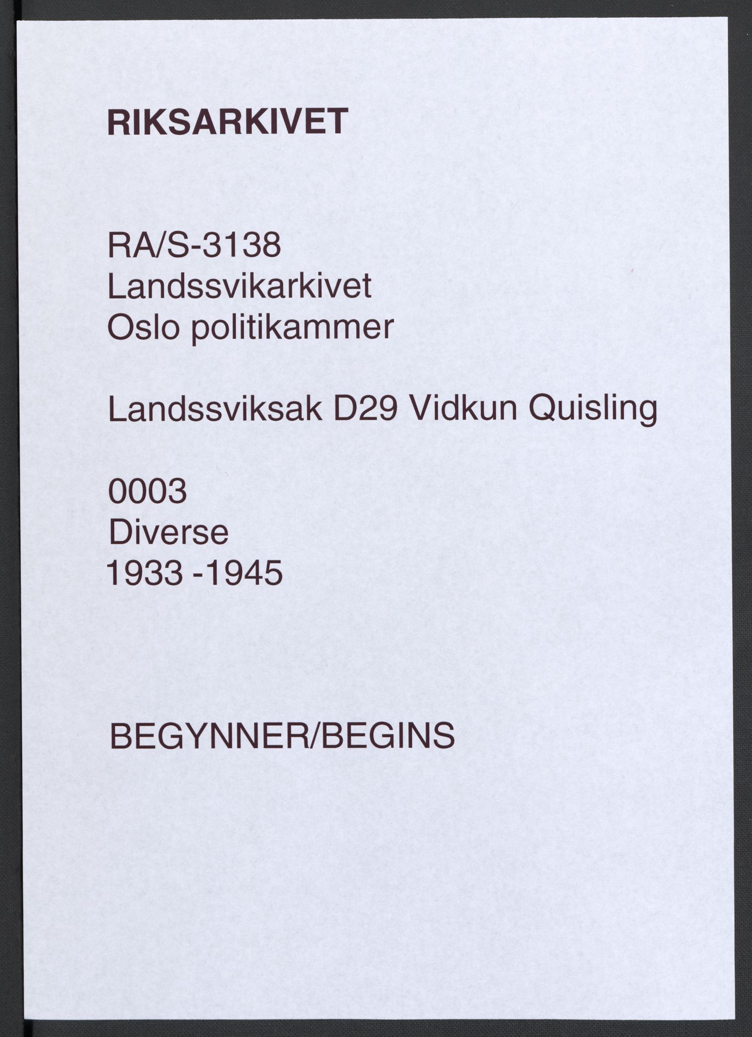 Landssvikarkivet, Oslo politikammer, RA/S-3138-01/D/Da/L0003: Dnr. 29, 1945, p. 1571