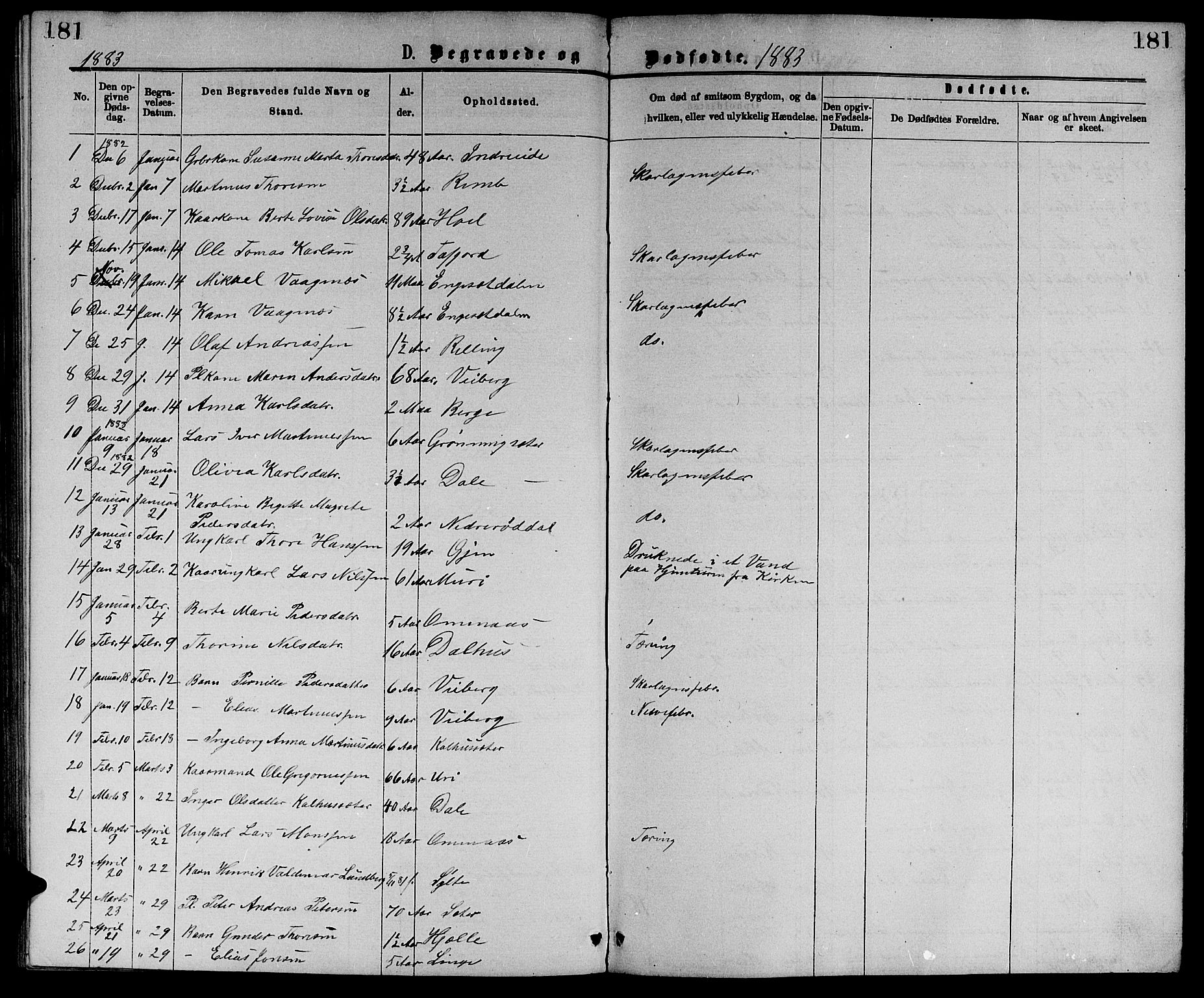 Ministerialprotokoller, klokkerbøker og fødselsregistre - Møre og Romsdal, SAT/A-1454/519/L0262: Parish register (copy) no. 519C03, 1866-1884, p. 181