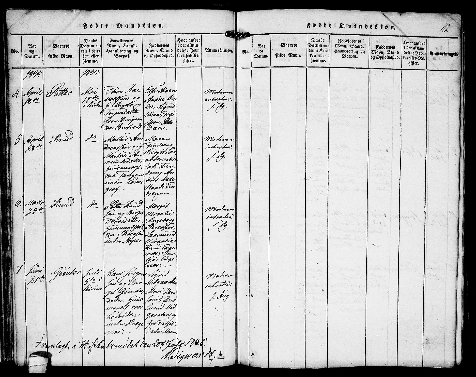 Kviteseid kirkebøker, SAKO/A-276/F/Fc/L0001: Parish register (official) no. III 1, 1815-1836, p. 42