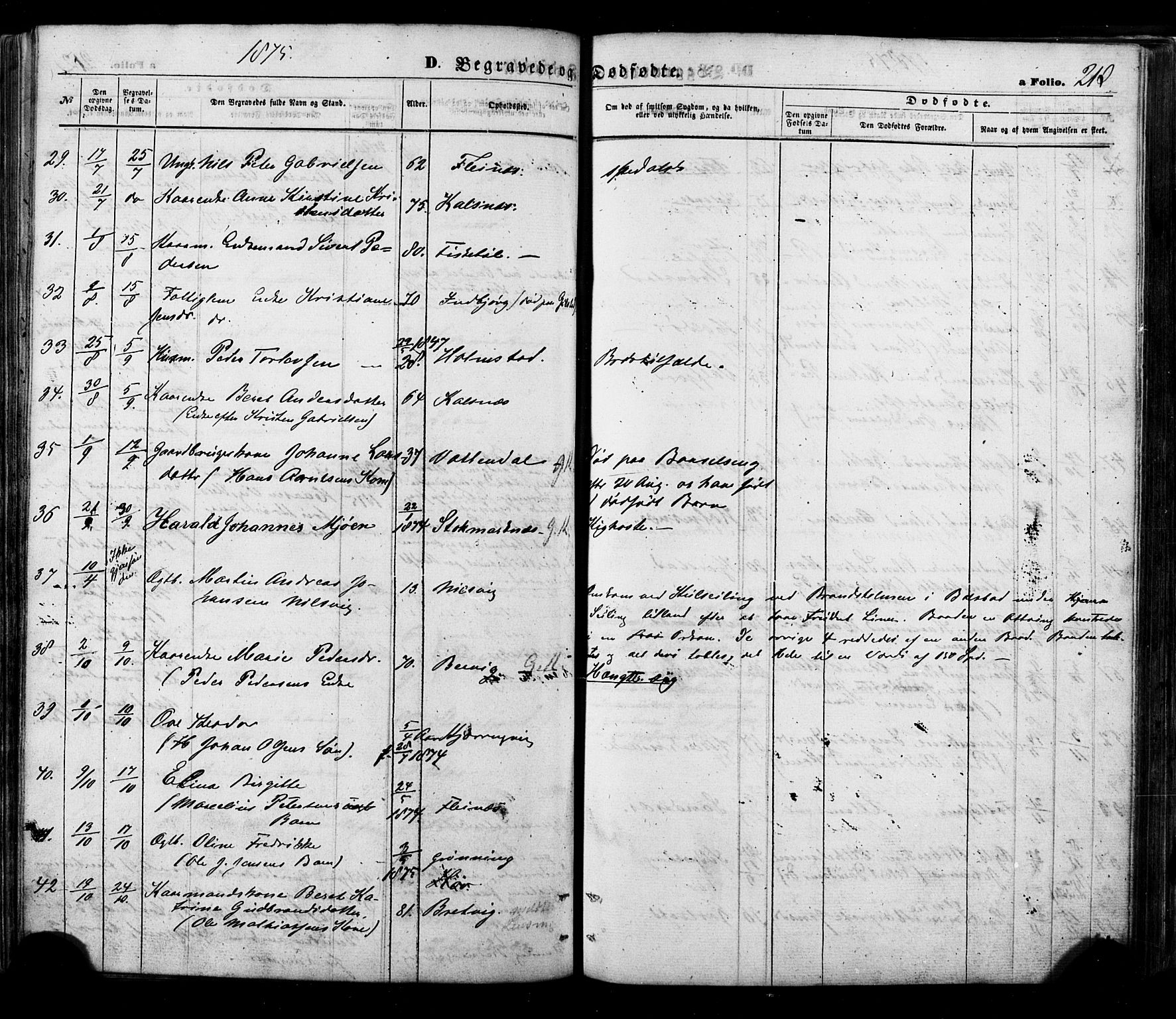 Ministerialprotokoller, klokkerbøker og fødselsregistre - Nordland, AV/SAT-A-1459/888/L1242: Parish register (official) no. 888A08, 1870-1875, p. 213