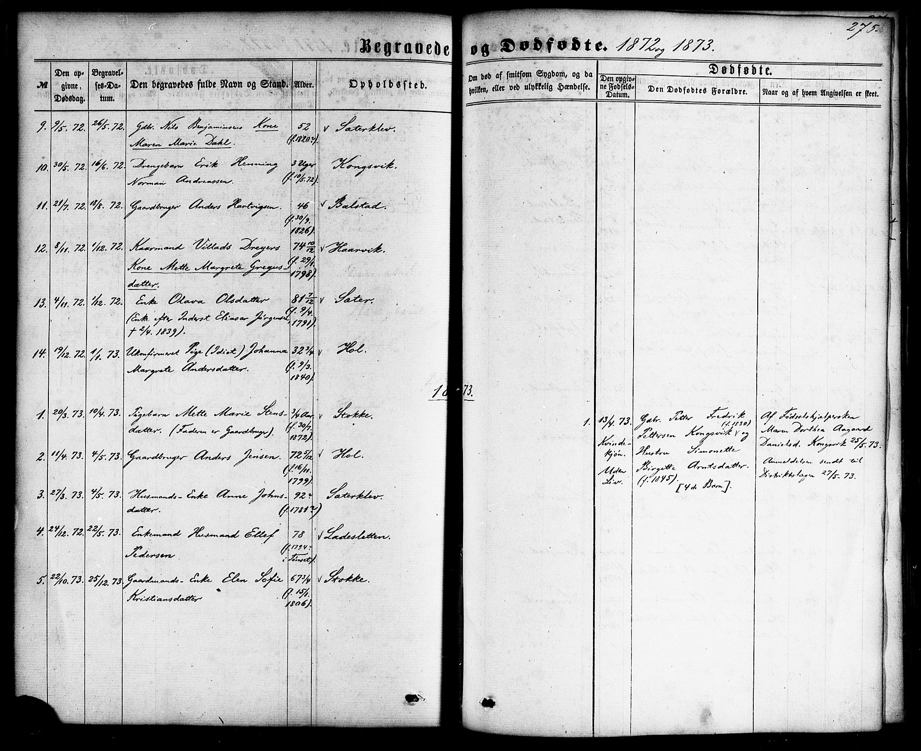 Ministerialprotokoller, klokkerbøker og fødselsregistre - Nordland, AV/SAT-A-1459/865/L0923: Parish register (official) no. 865A01, 1864-1884, p. 275