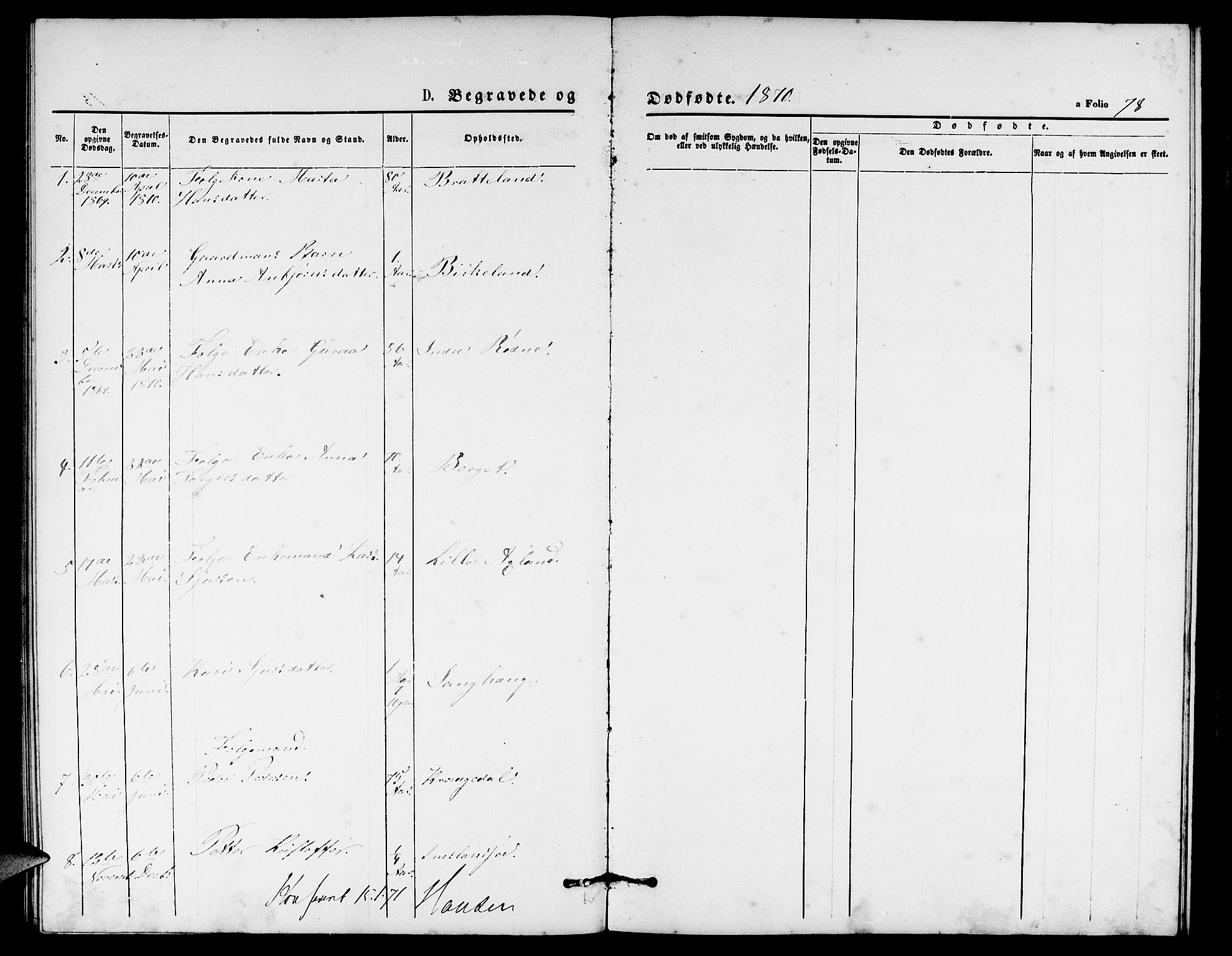 Vikedal sokneprestkontor, AV/SAST-A-101840/01/V: Parish register (copy) no. B 4, 1868-1890, p. 78