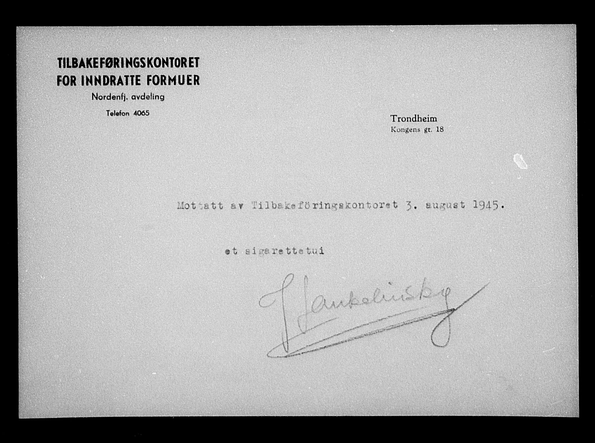 Justisdepartementet, Tilbakeføringskontoret for inndratte formuer, AV/RA-S-1564/H/Hc/Hca/L0902: --, 1945-1947, p. 682