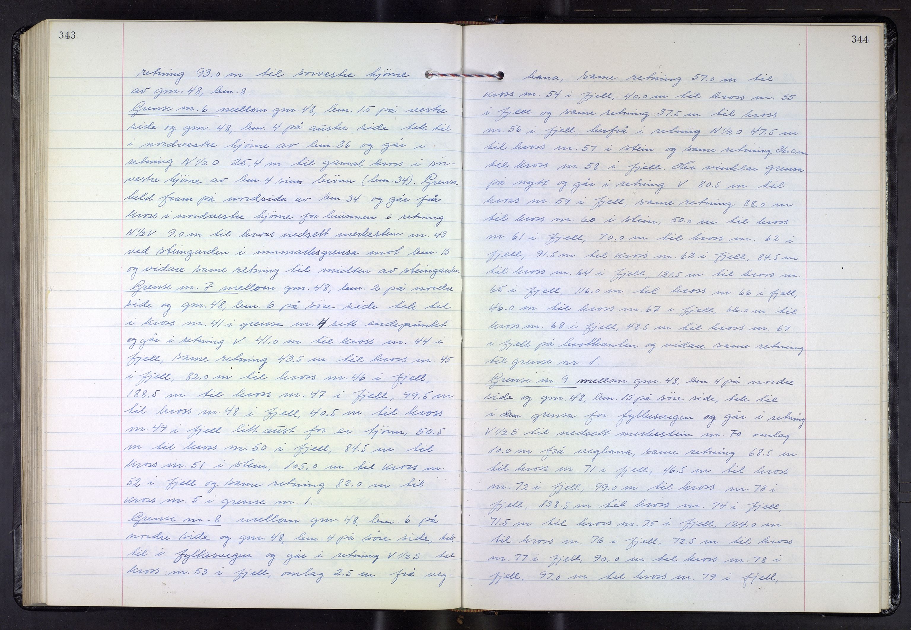 Hordaland jordskiftedøme - III Midhordland jordskiftedistrikt, AV/SAB-A-7001/A/Aa/L0037: Forhandlingsprotokoll, 1965-1970, p. 343-344