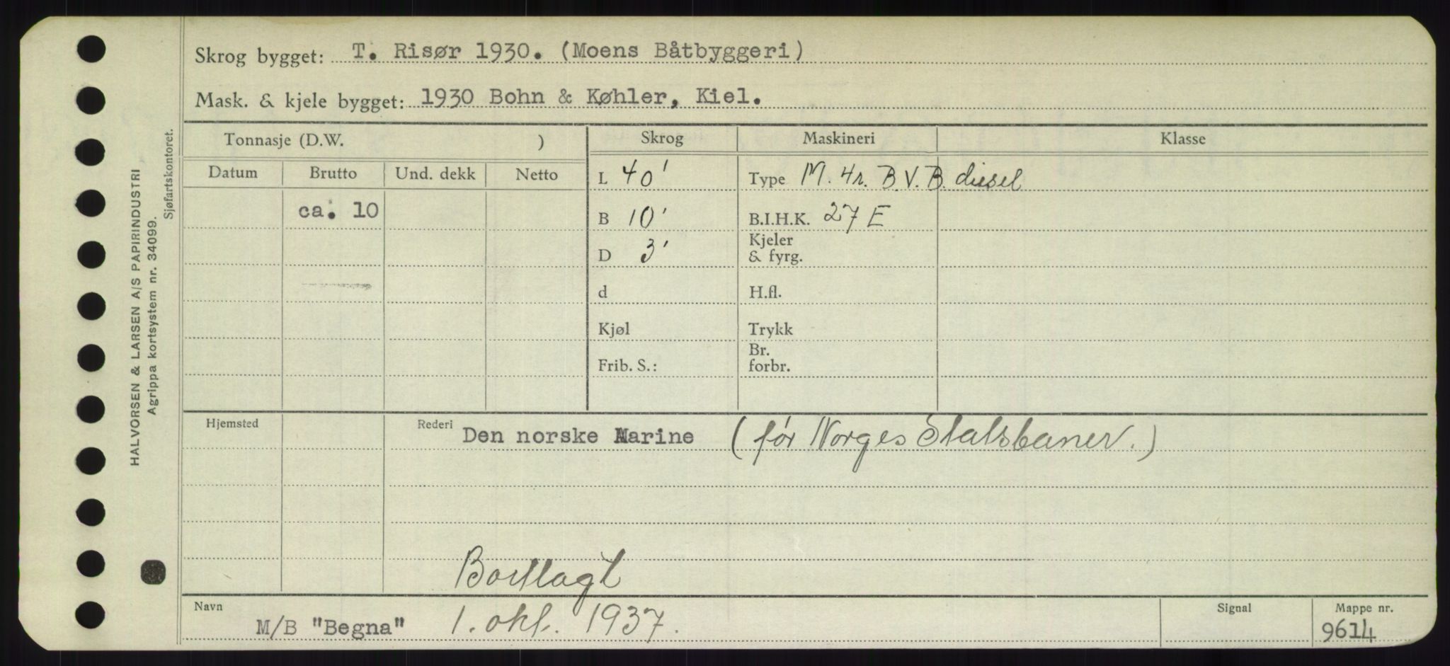 Sjøfartsdirektoratet med forløpere, Skipsmålingen, AV/RA-S-1627/H/Hd/L0003: Fartøy, B-Bev, p. 463