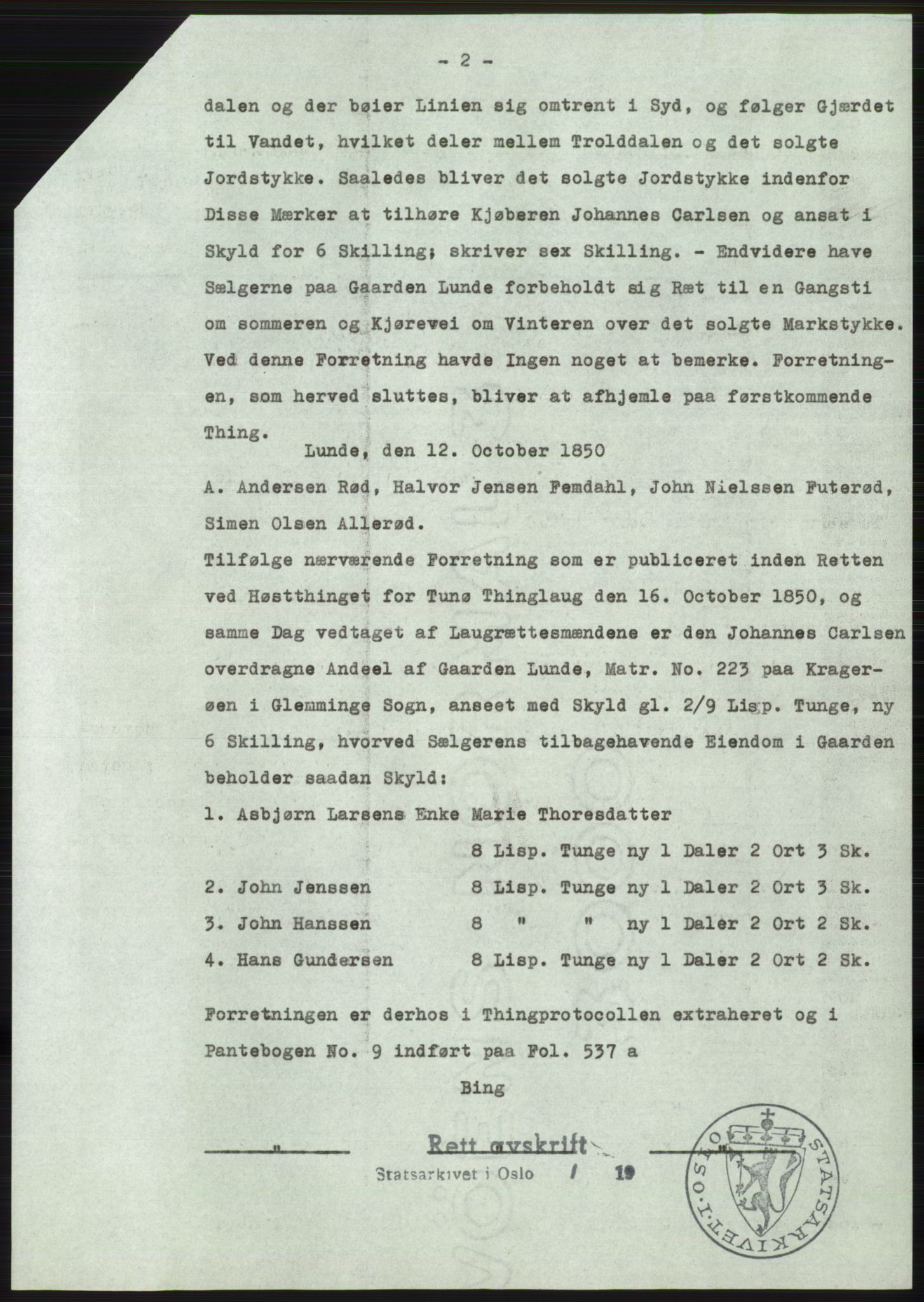 Statsarkivet i Oslo, AV/SAO-A-10621/Z/Zd/L0027: Avskrifter, j.nr 11-2037/1968, 1968, p. 285