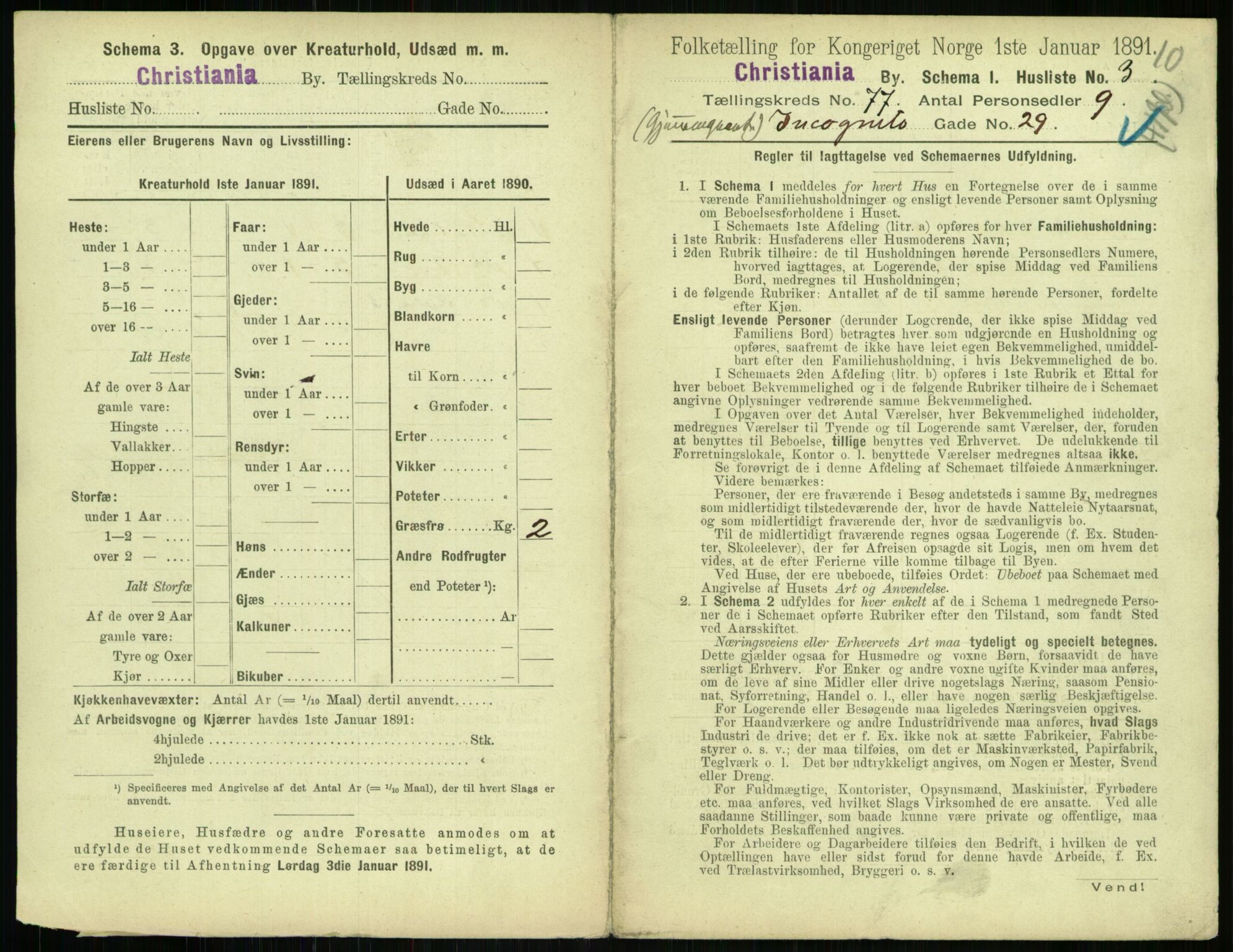 RA, 1891 census for 0301 Kristiania, 1891, p. 40543