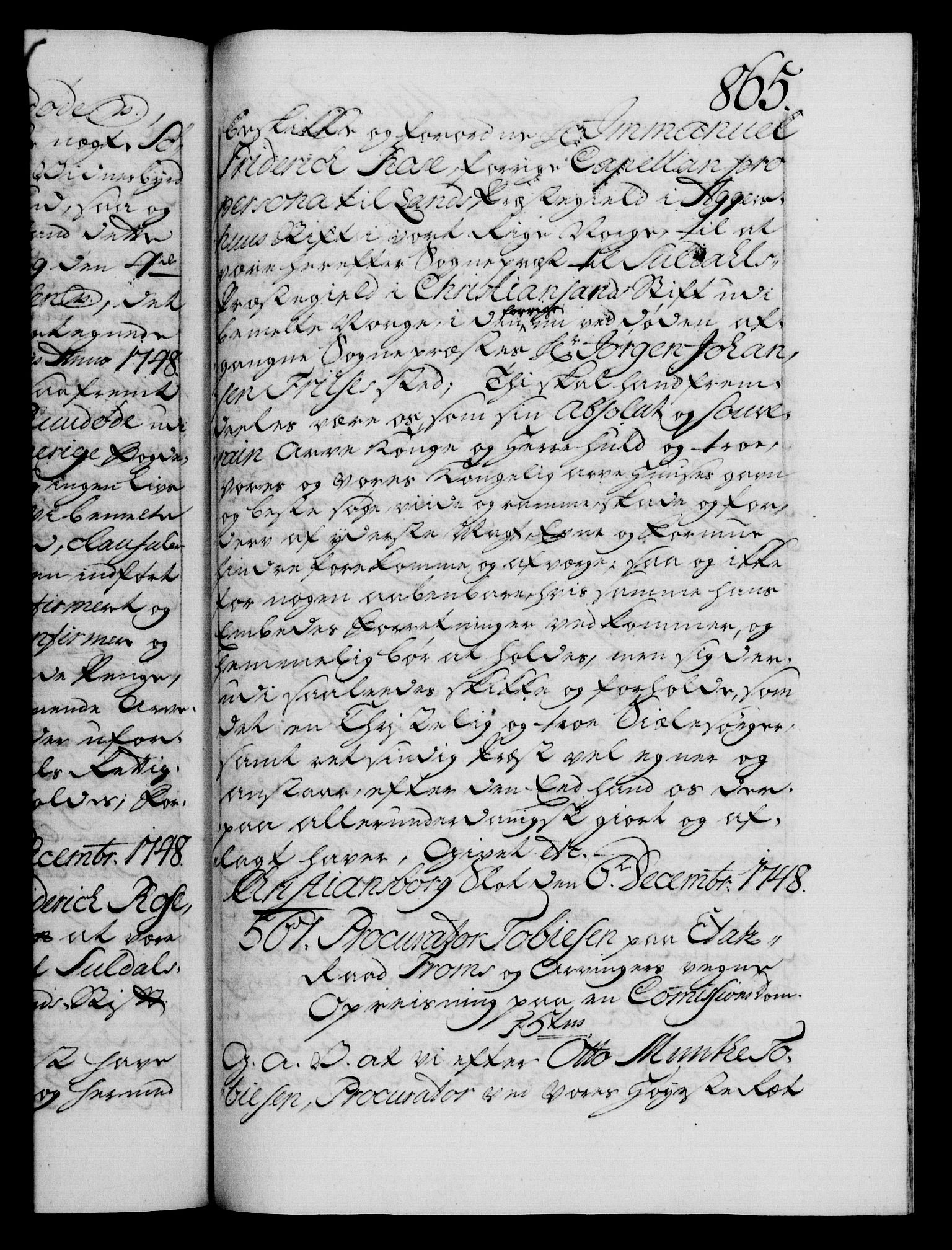 Danske Kanselli 1572-1799, AV/RA-EA-3023/F/Fc/Fca/Fcaa/L0035: Norske registre, 1746-1748, p. 865a