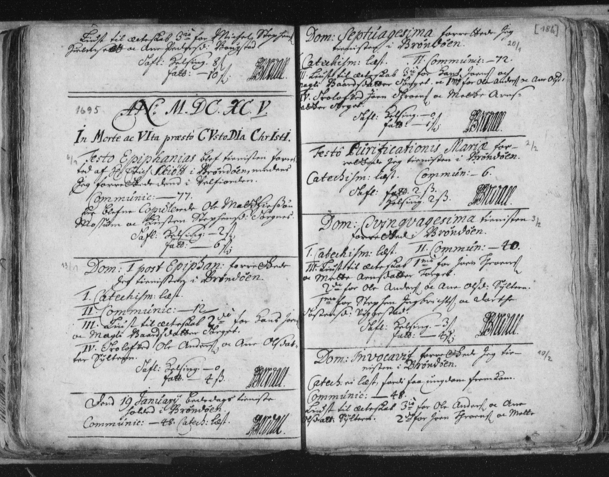 Ministerialprotokoller, klokkerbøker og fødselsregistre - Nordland, SAT/A-1459/813/L0192: Parish register (official) no. 813A02, 1677-1718, p. 186