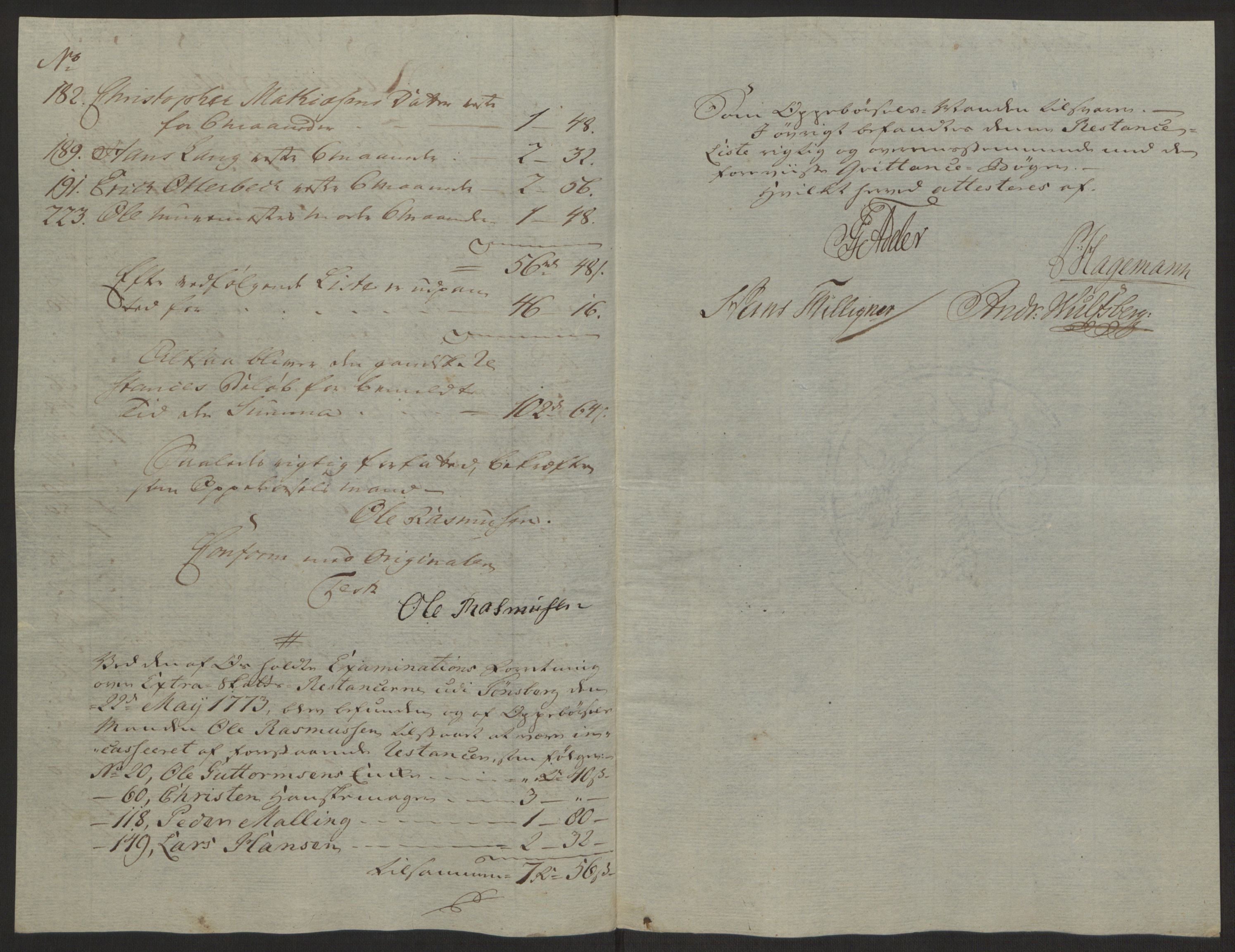 Rentekammeret inntil 1814, Reviderte regnskaper, Byregnskaper, AV/RA-EA-4066/R/Rh/L0162/0001: [H4] Kontribusjonsregnskap / Ekstraskatt, Tønsberg, 1762-1772, p. 427