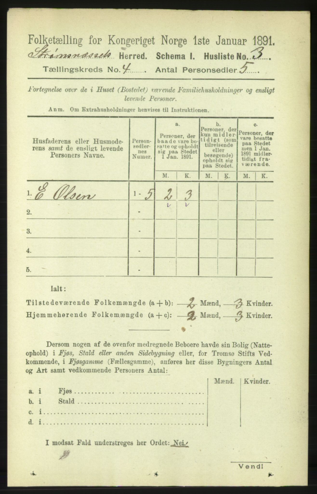 RA, 1891 census for 1559 Straumsnes, 1891, p. 715