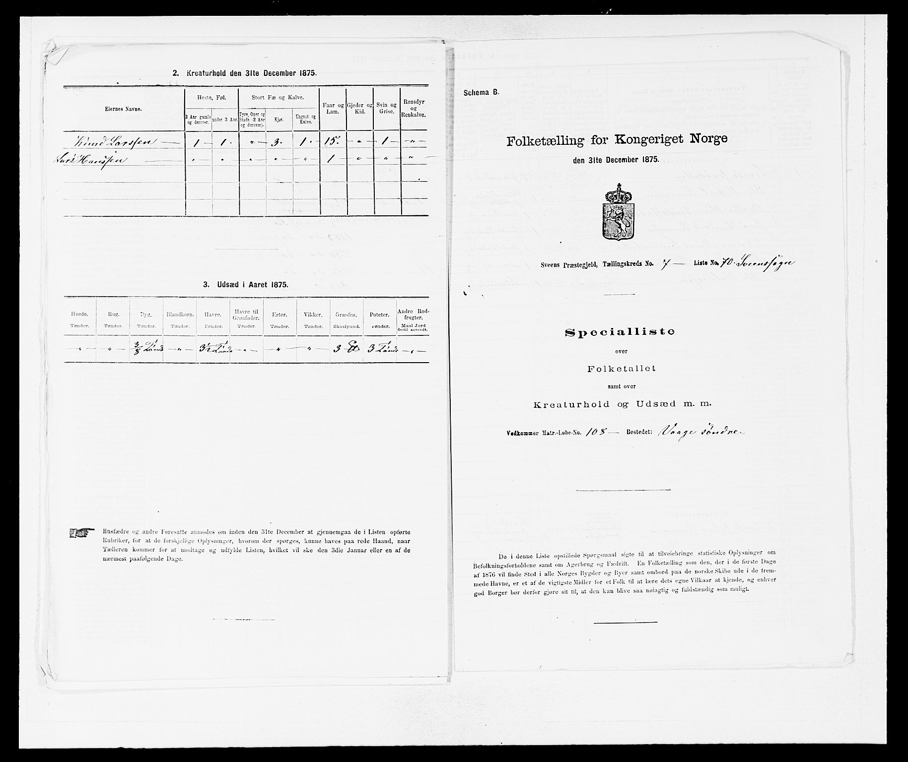 SAB, 1875 census for 1216P Sveio, 1875, p. 925